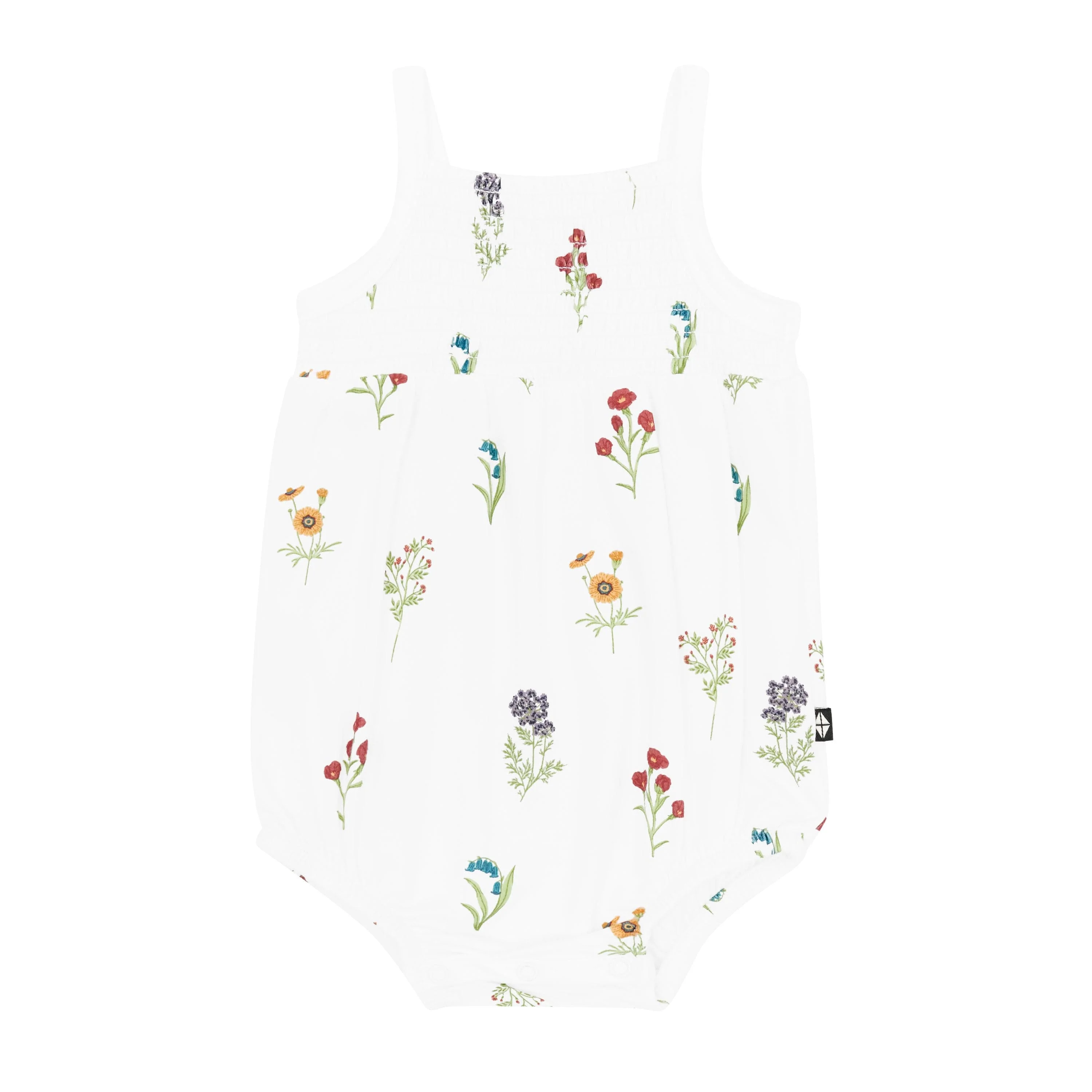Smocked Bubble Romper in Wildflower - Image 2