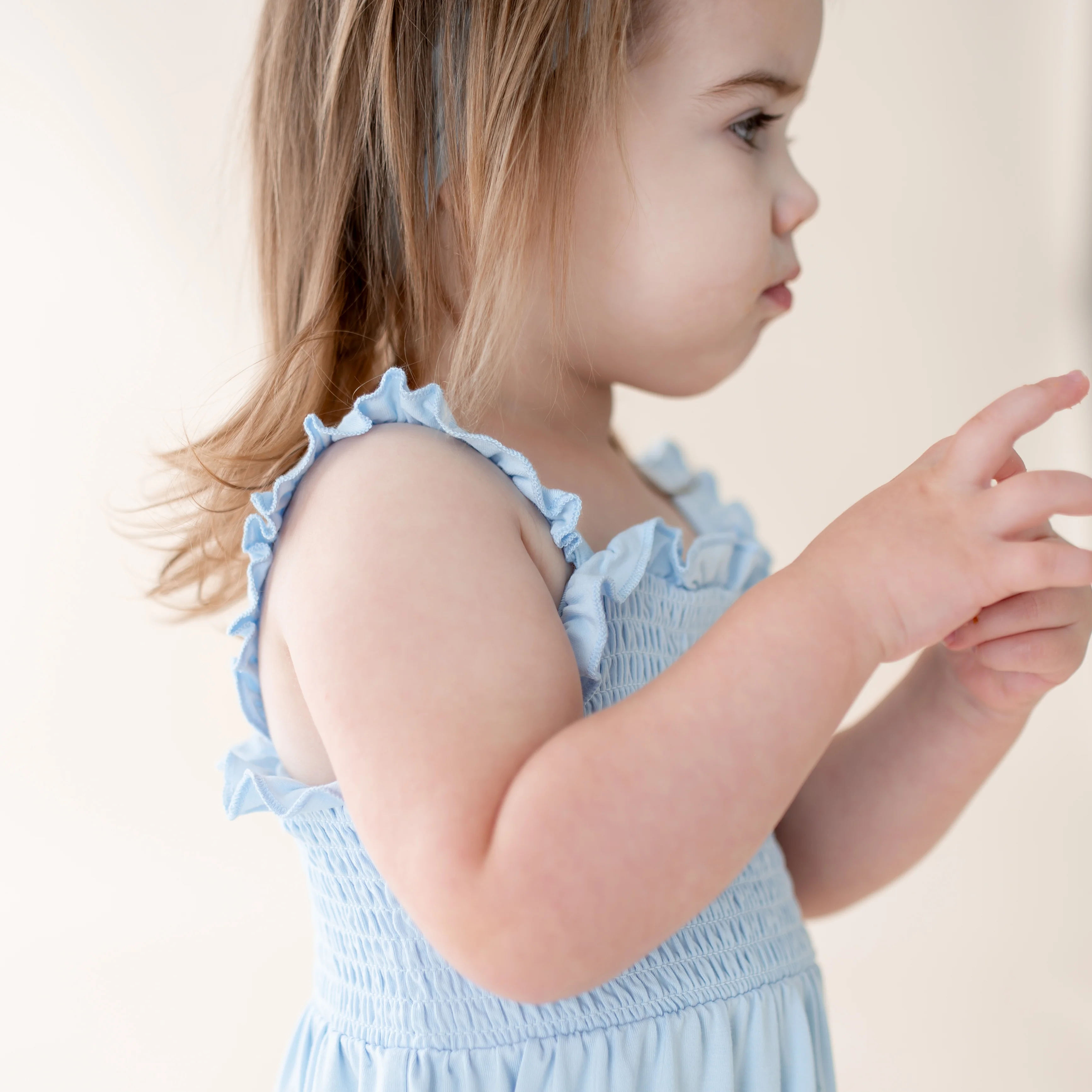 Smocked Dress in Breeze - Image 3