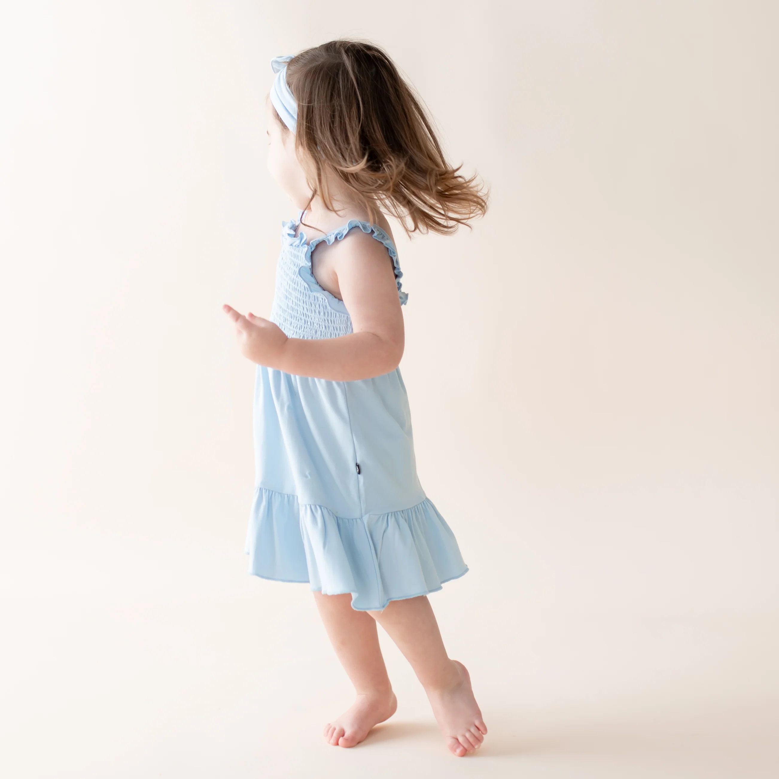 Smocked Dress in Breeze - Image 4