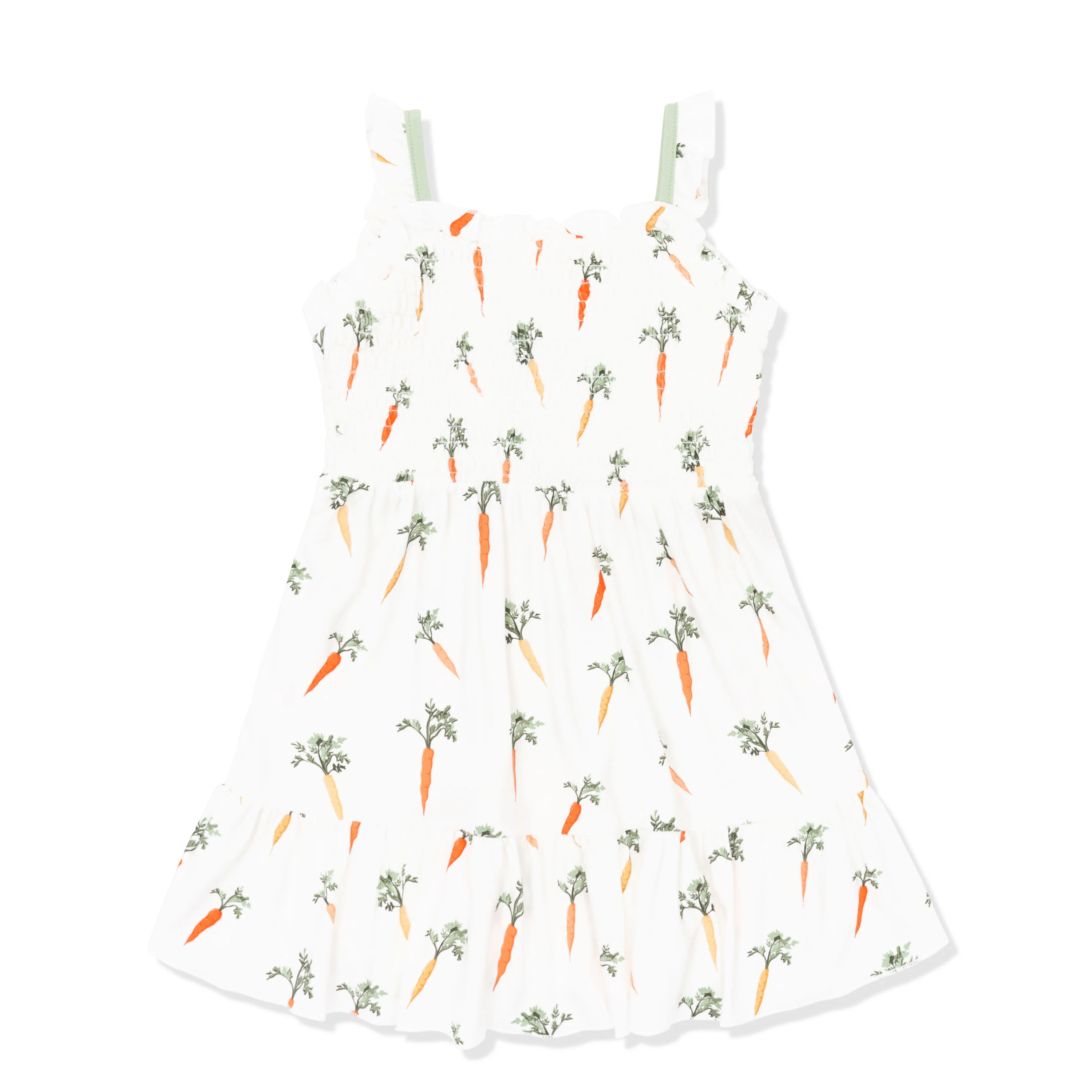 Smocked Dress in Carrot - Image 2