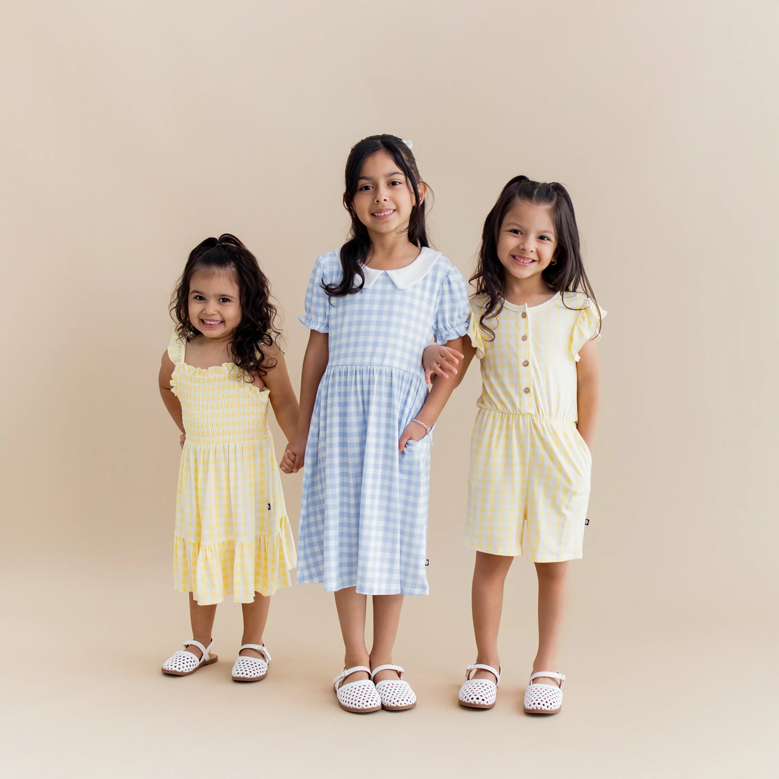 Smocked Dress in Gingham Chamomile - Image 5