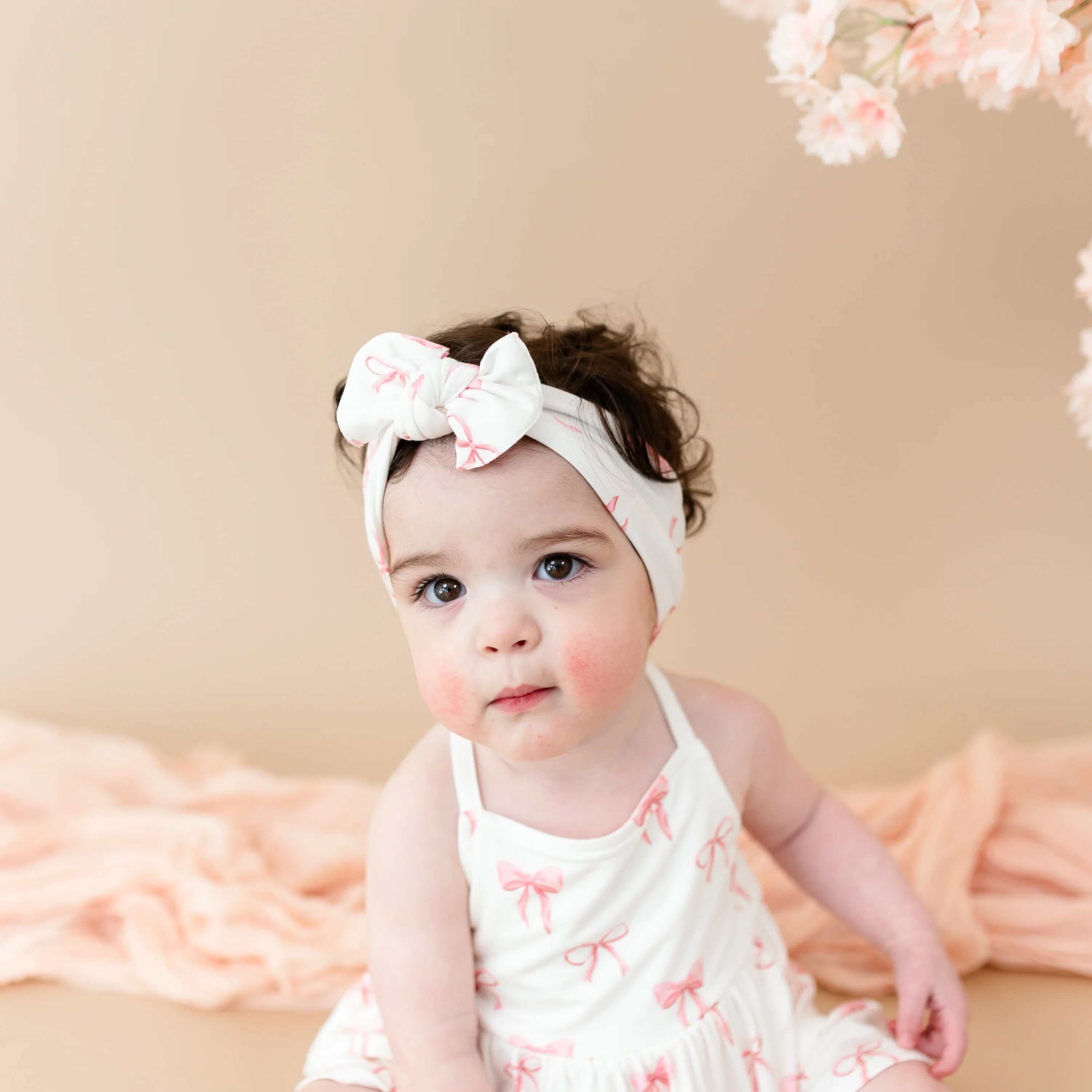 Spaghetti Strap Ruffle Romper in Bow - Image 3