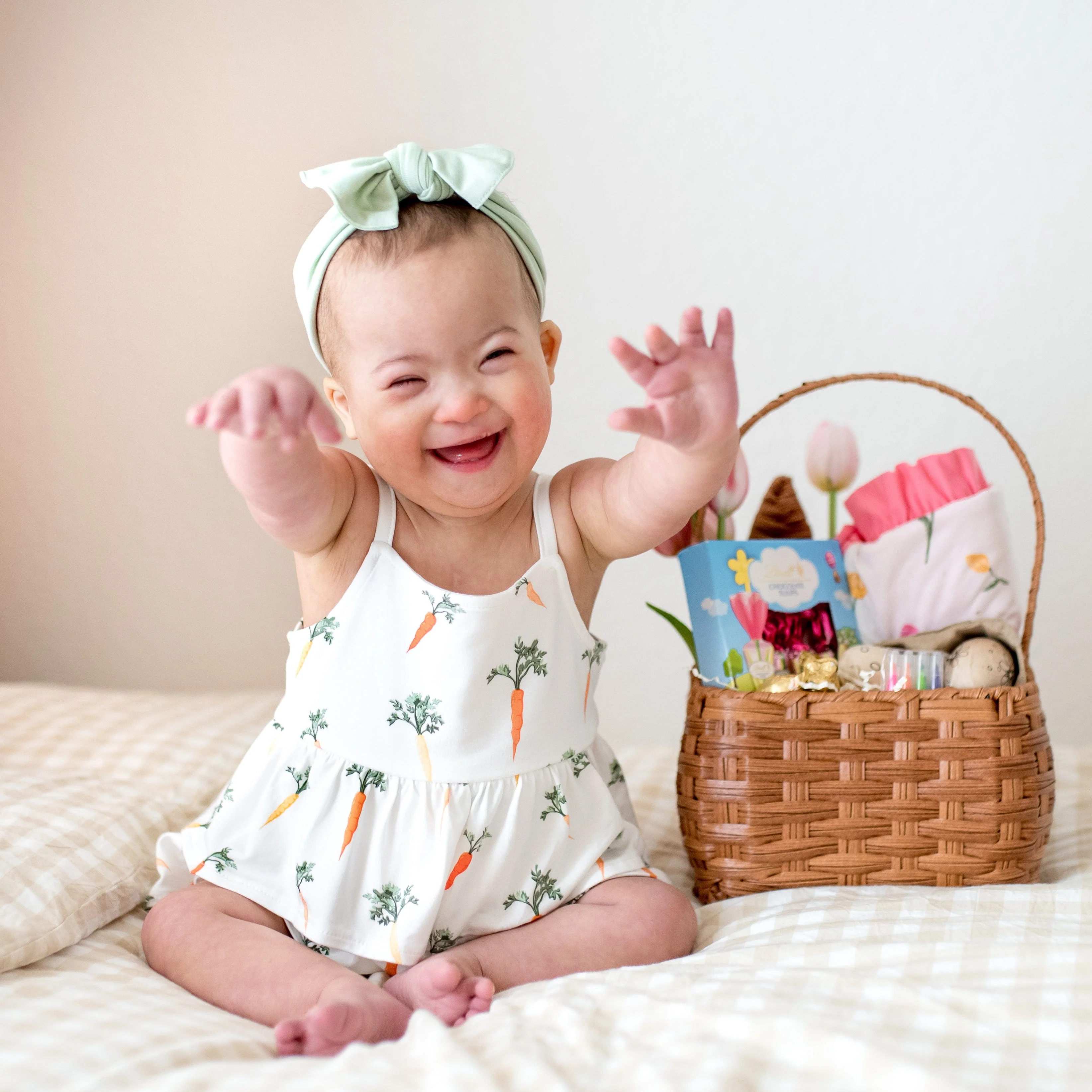 Spaghetti Strap Ruffle Romper in Carrot - Image 3