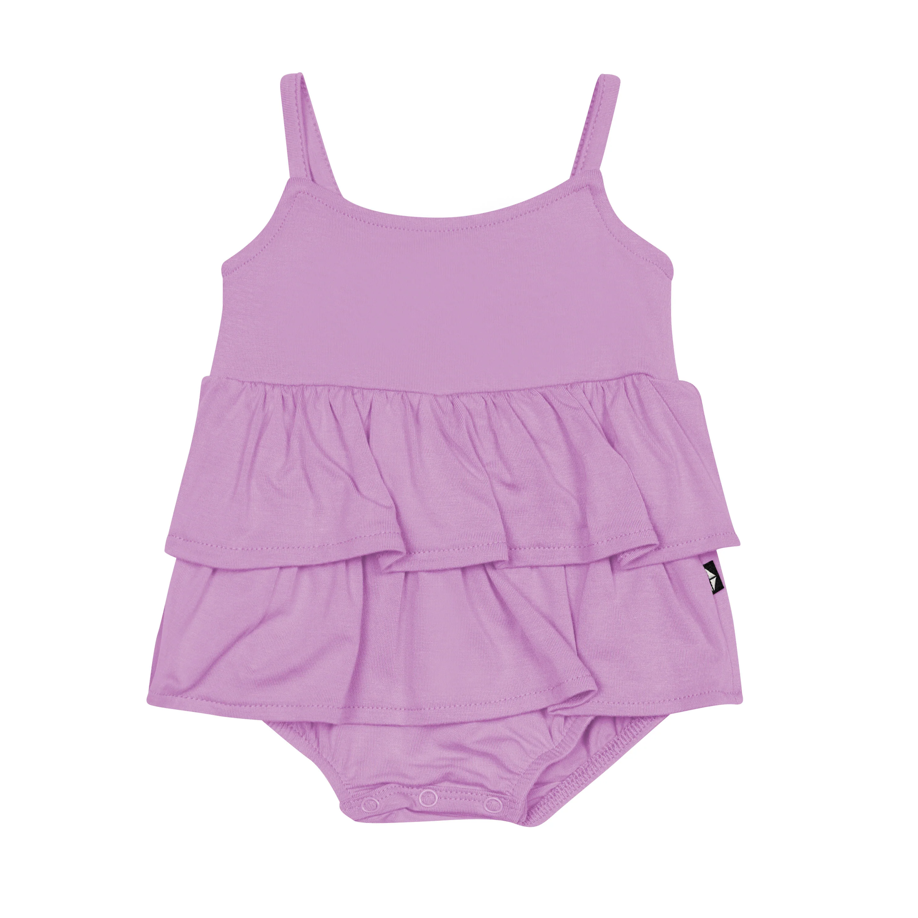 Spaghetti Strap Ruffle Romper in Poi - Image 2
