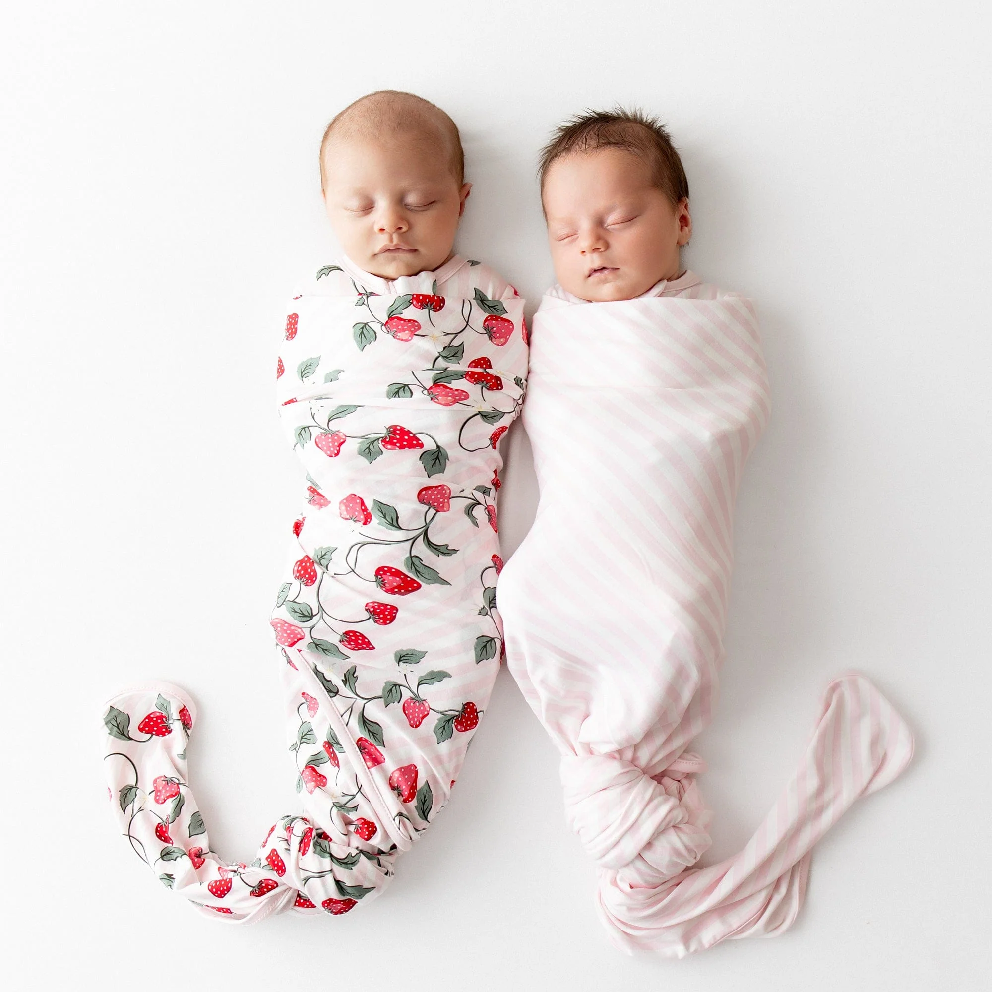 Swaddle Blanket in Small Sakura Stripe - Image 4