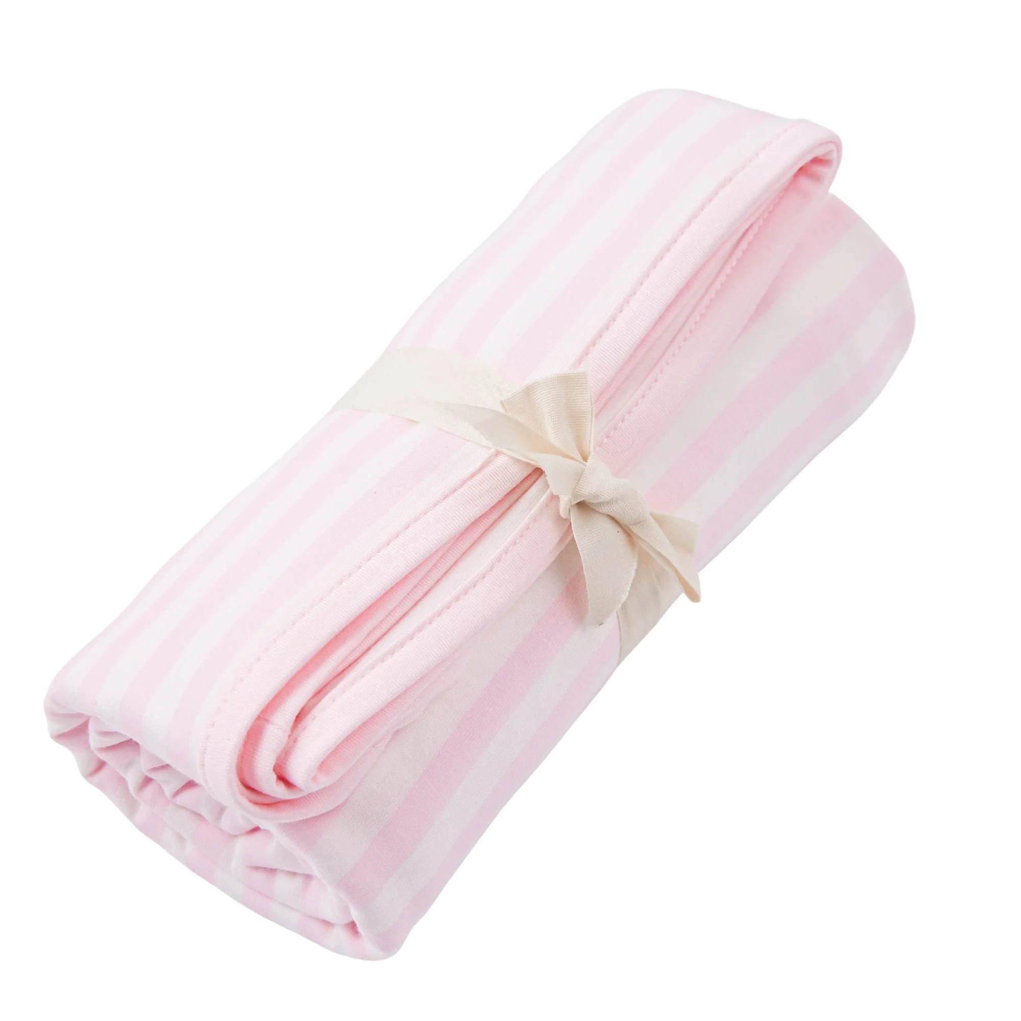Swaddle Blanket in Small Sakura Stripe - Image 5
