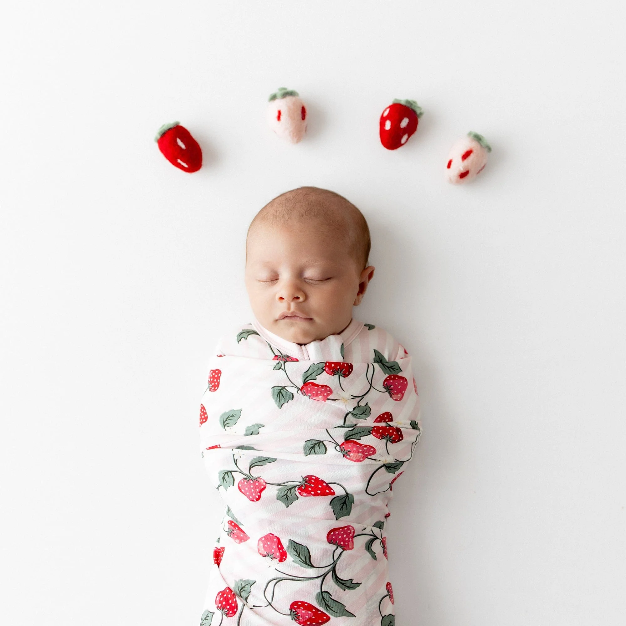 Swaddle Blanket in Strawberry Fields - Image 3
