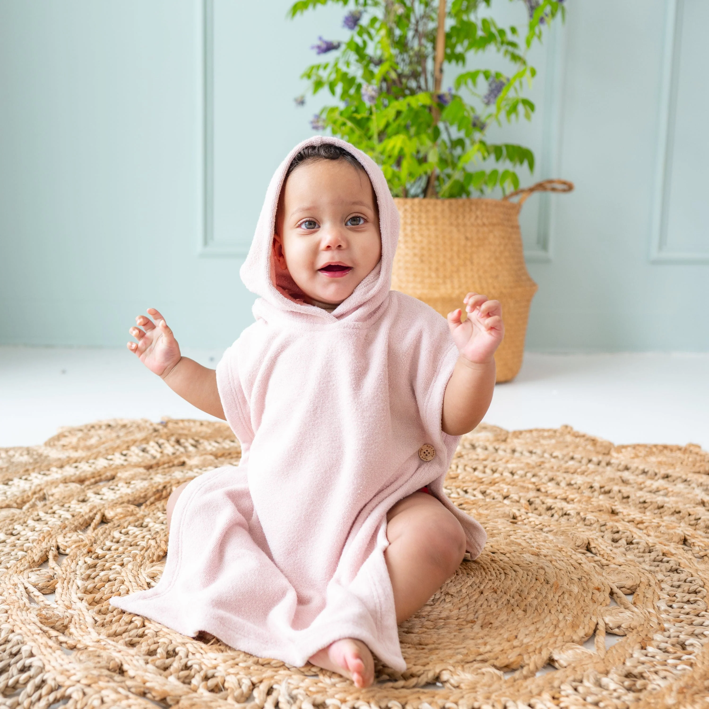 Swim Poncho in Blush - Image 3