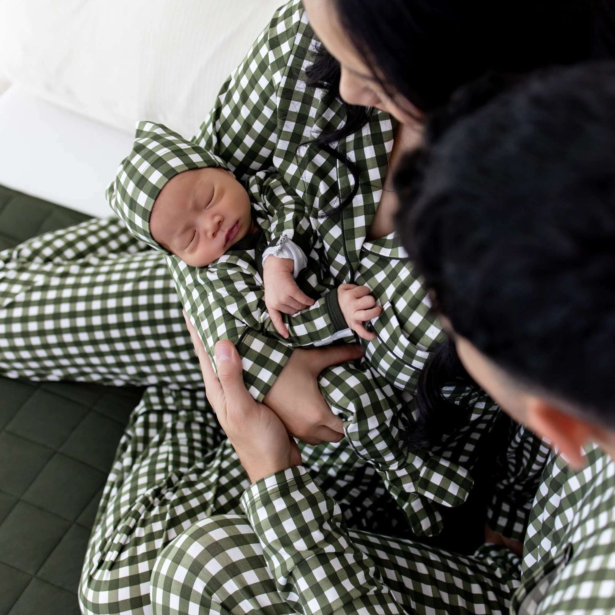 Take Me Home Set with Cap in Gingham Fir - Image 3