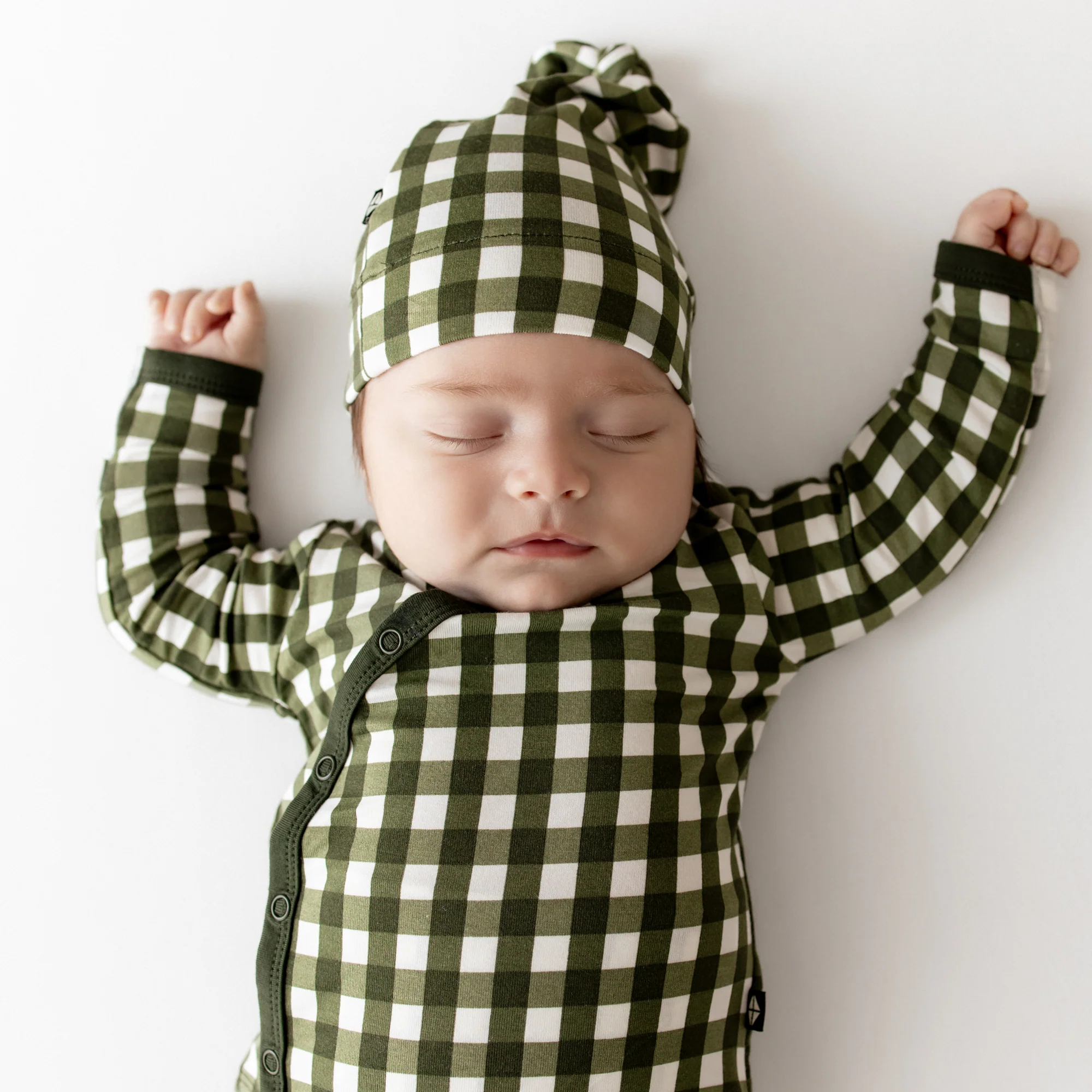 Take Me Home Set with Cap in Gingham Fir - Image 4