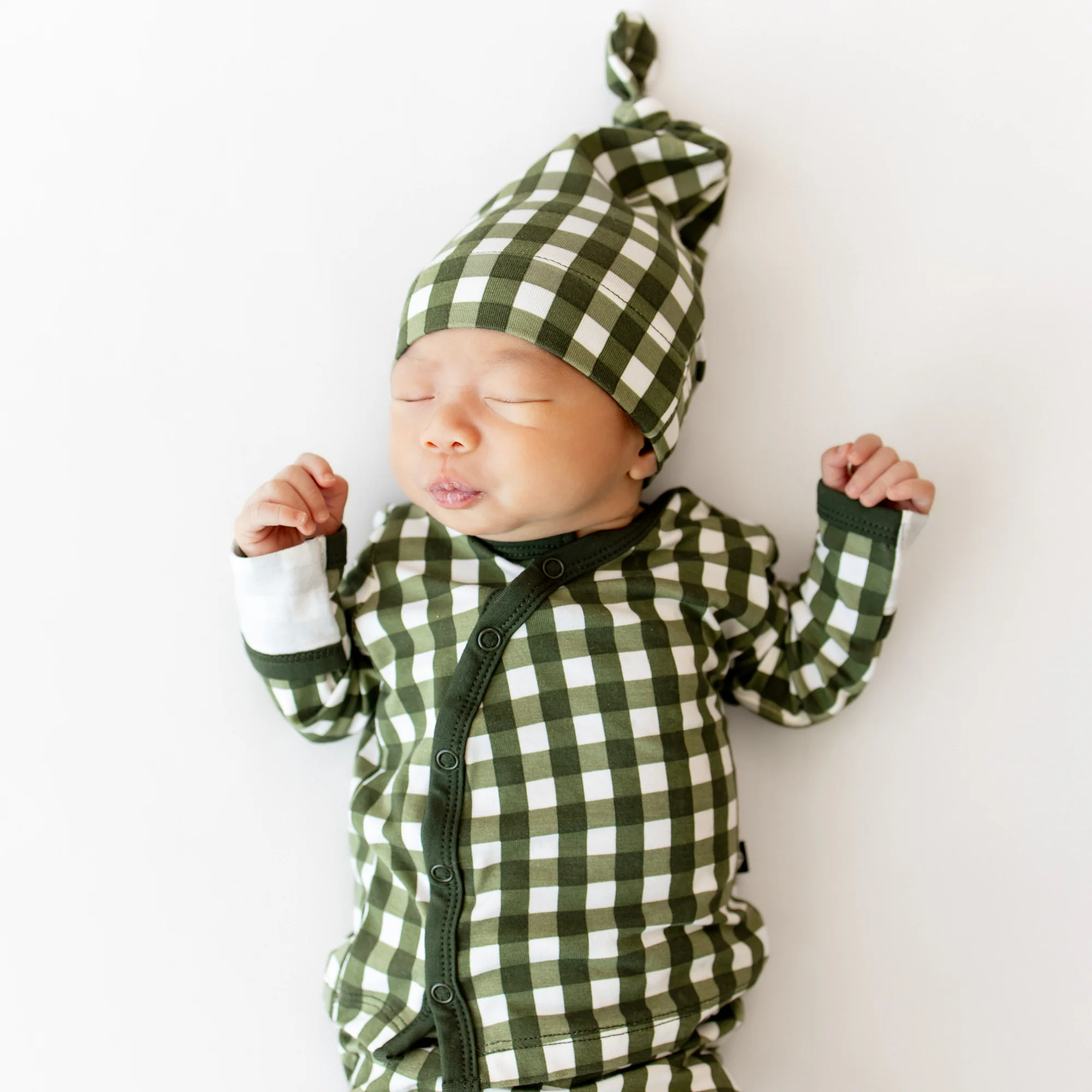 Take Me Home Set with Cap in Gingham Fir - Image 6