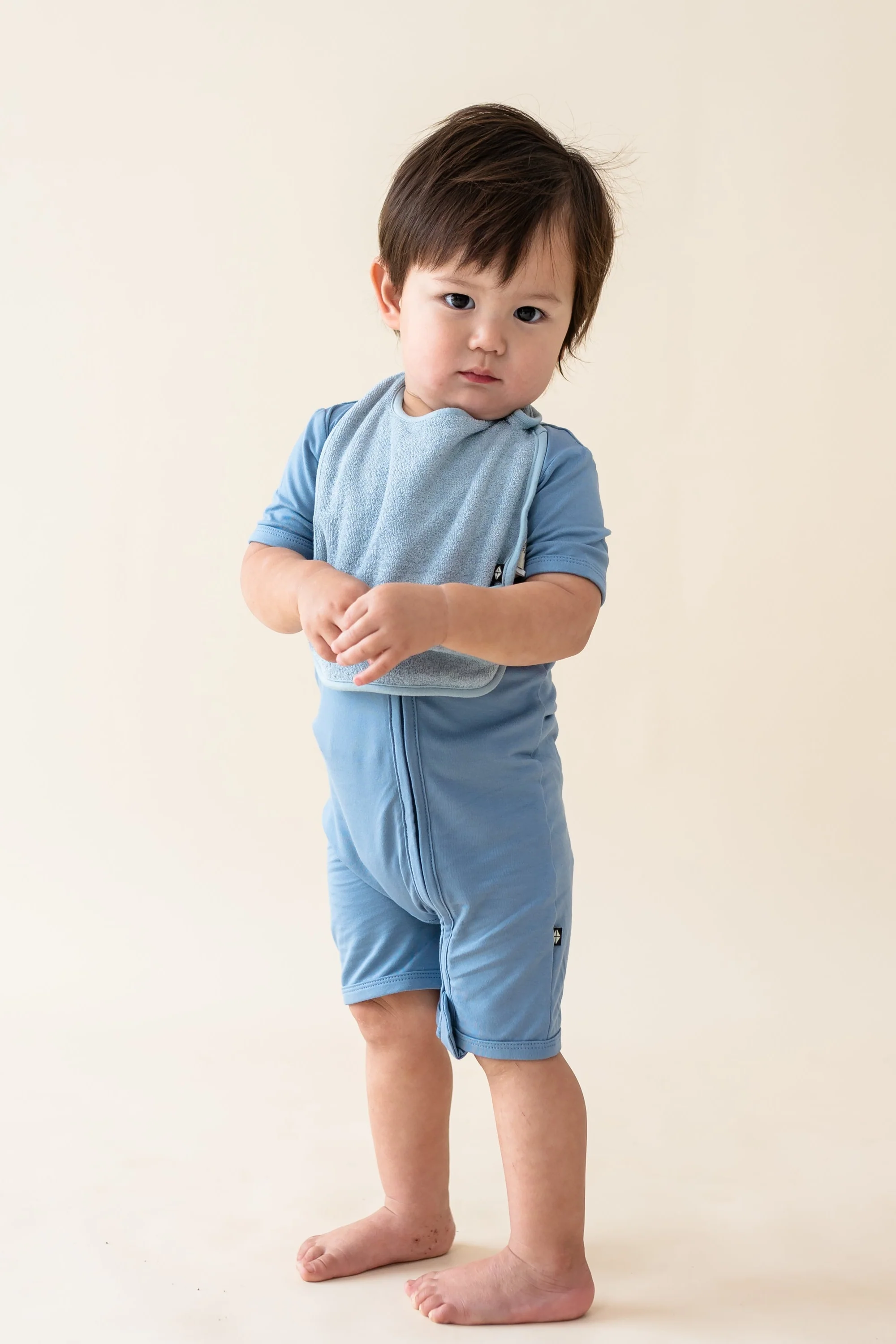 Terry Pocket Bib in Fog - Image 3