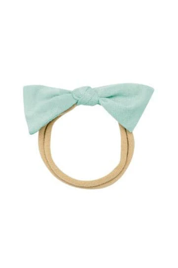 Tiny Nylon Bow in Sage - Image 2