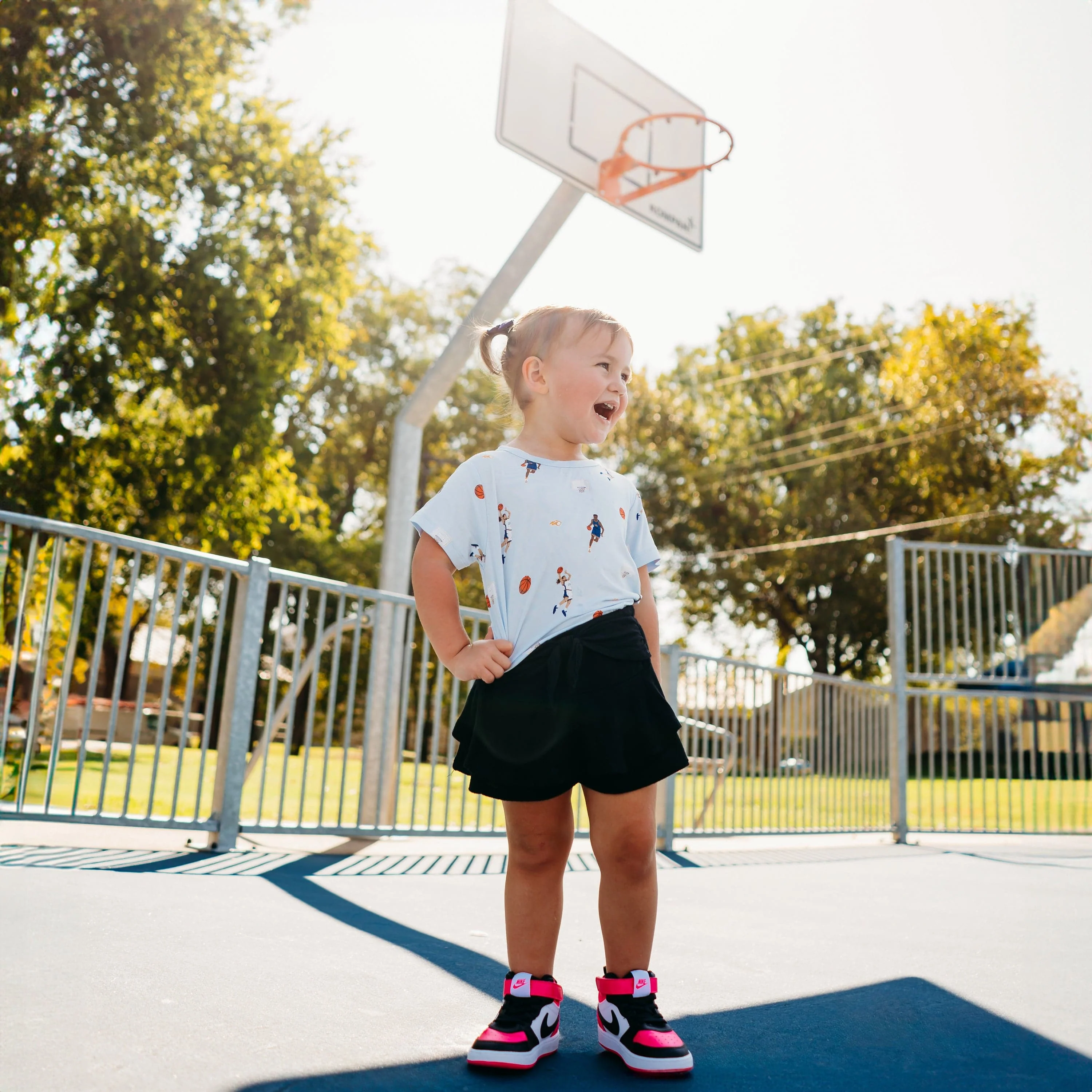 Toddler Basic Tee in Basketball - Image 3
