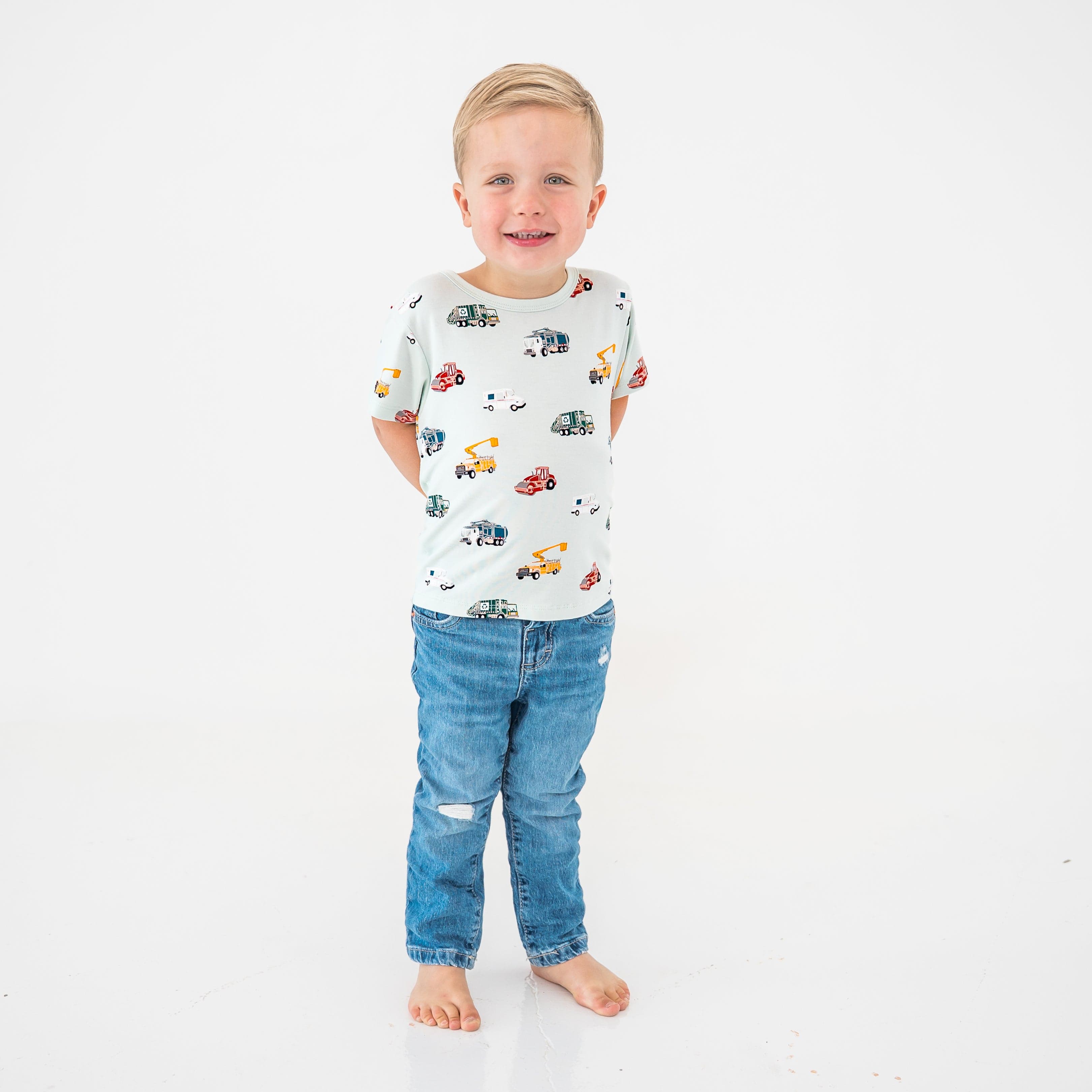 Toddler Basic Tee in City Vehicles - Image 3