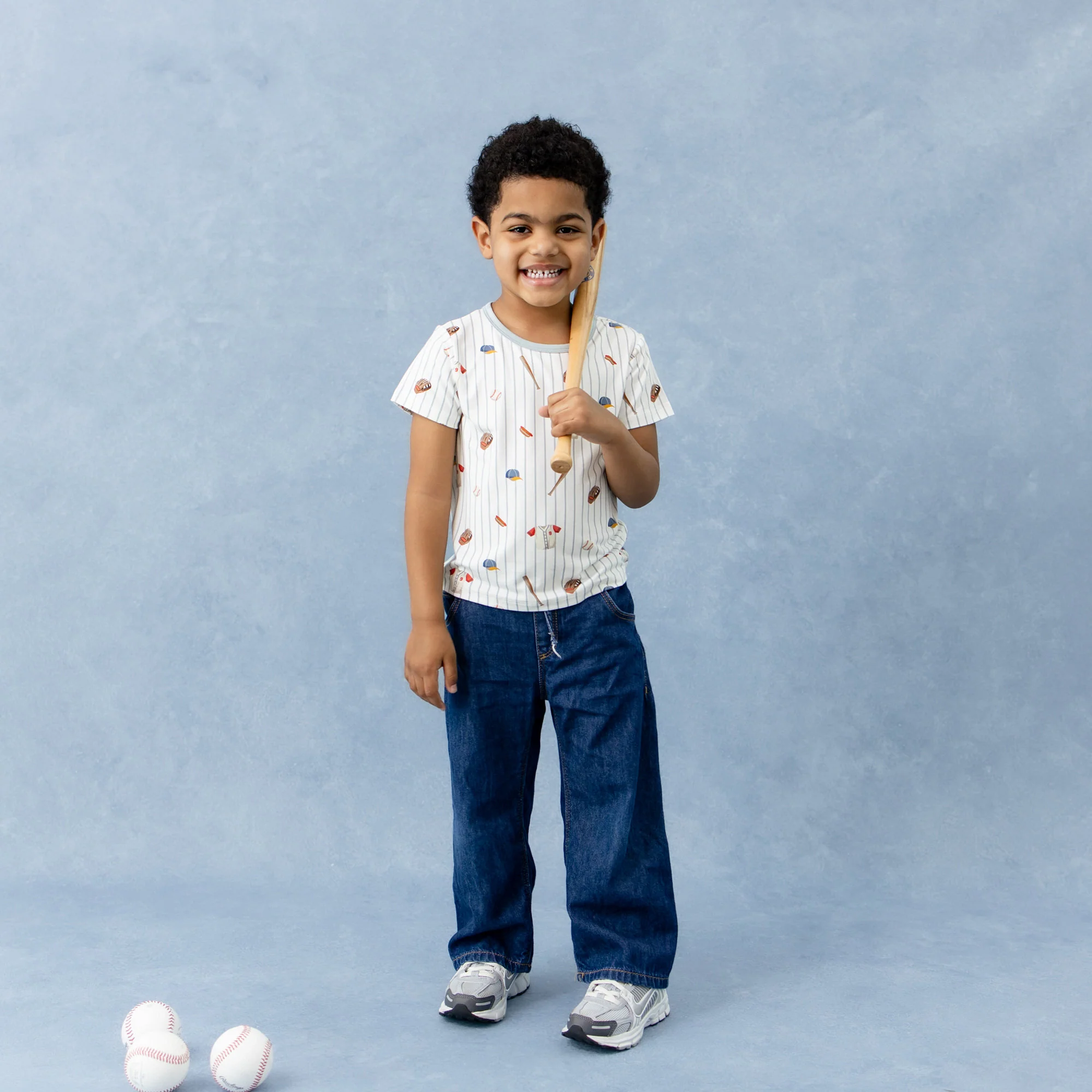 Toddler Basic Tee in Home Run - Image 3