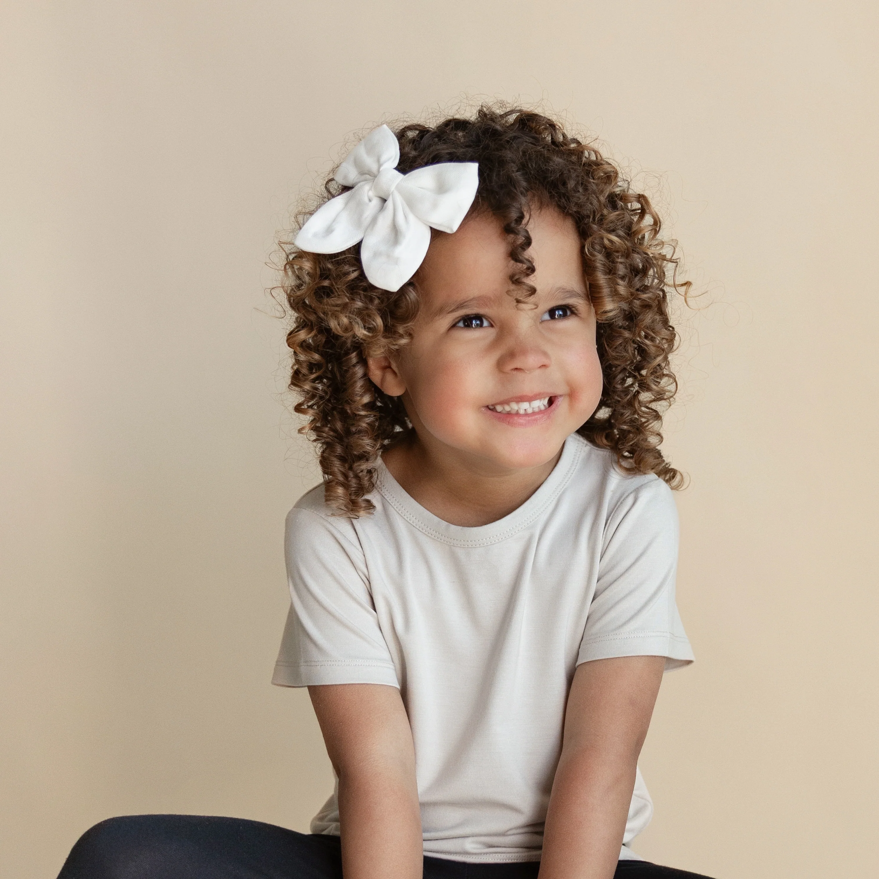 Toddler Basic Tee in Oat - Image 3