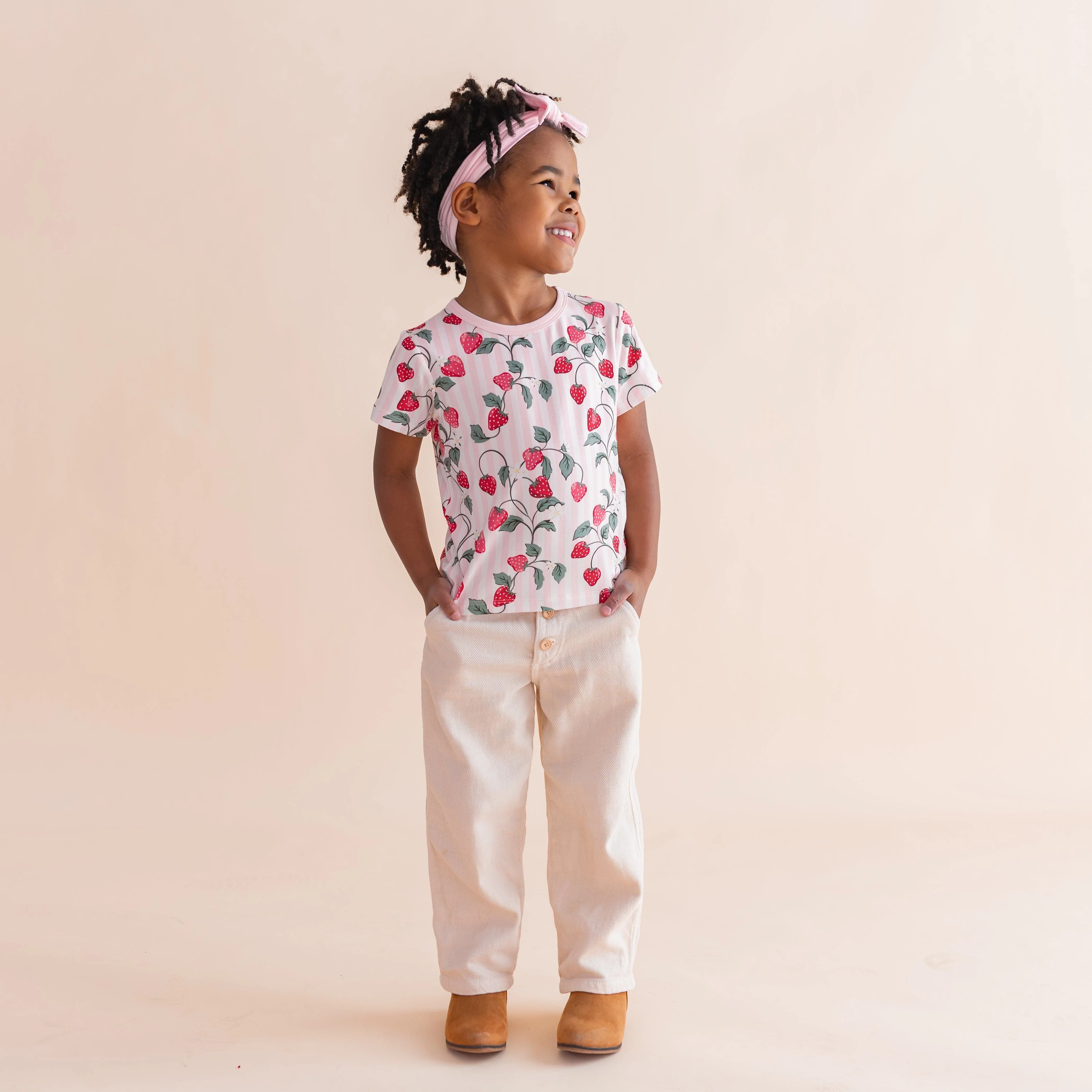 Toddler Basic Tee in Strawberry Fields - Image 5