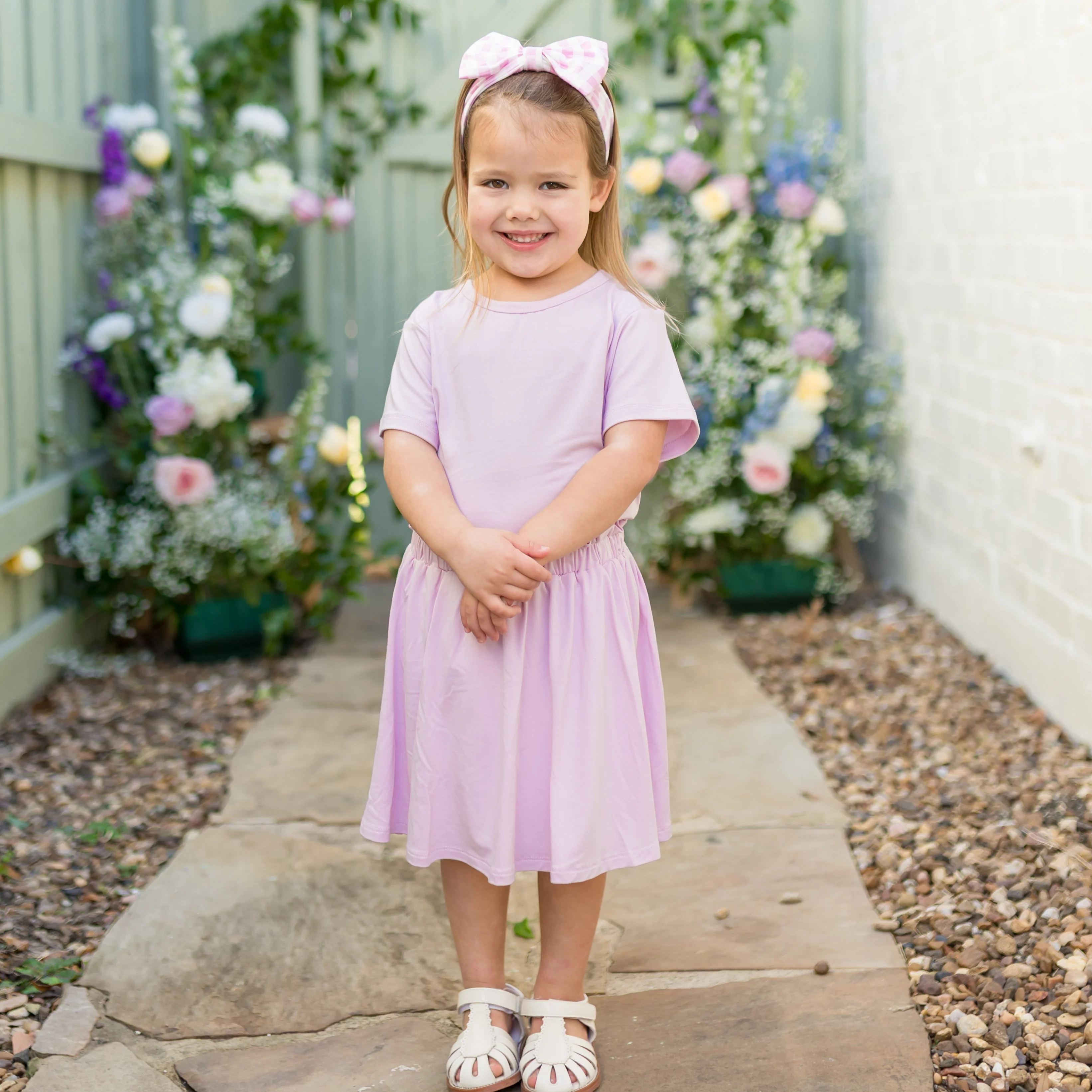 Toddler Basic Tee in Thistle - Image 3