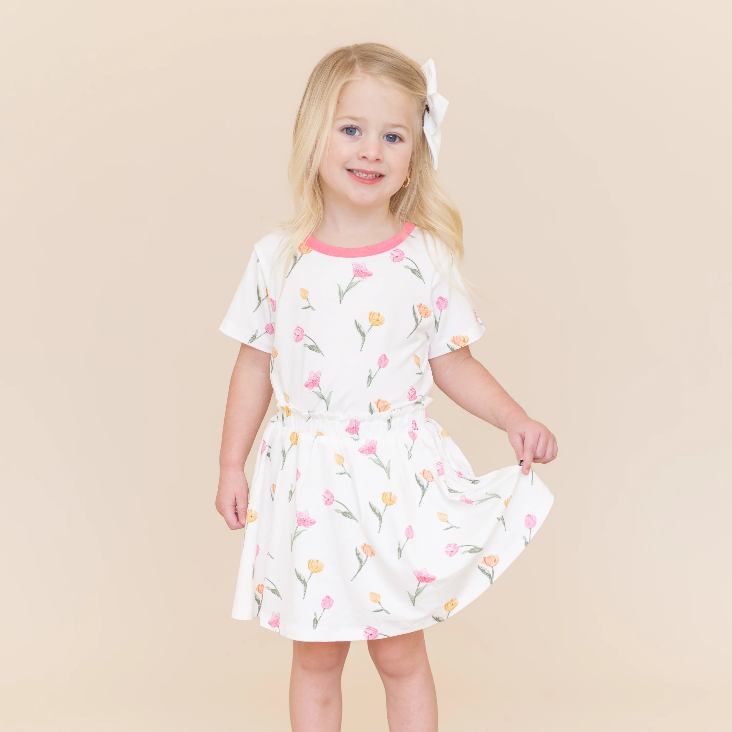 Toddler Basic Tee in Tulip - Image 3