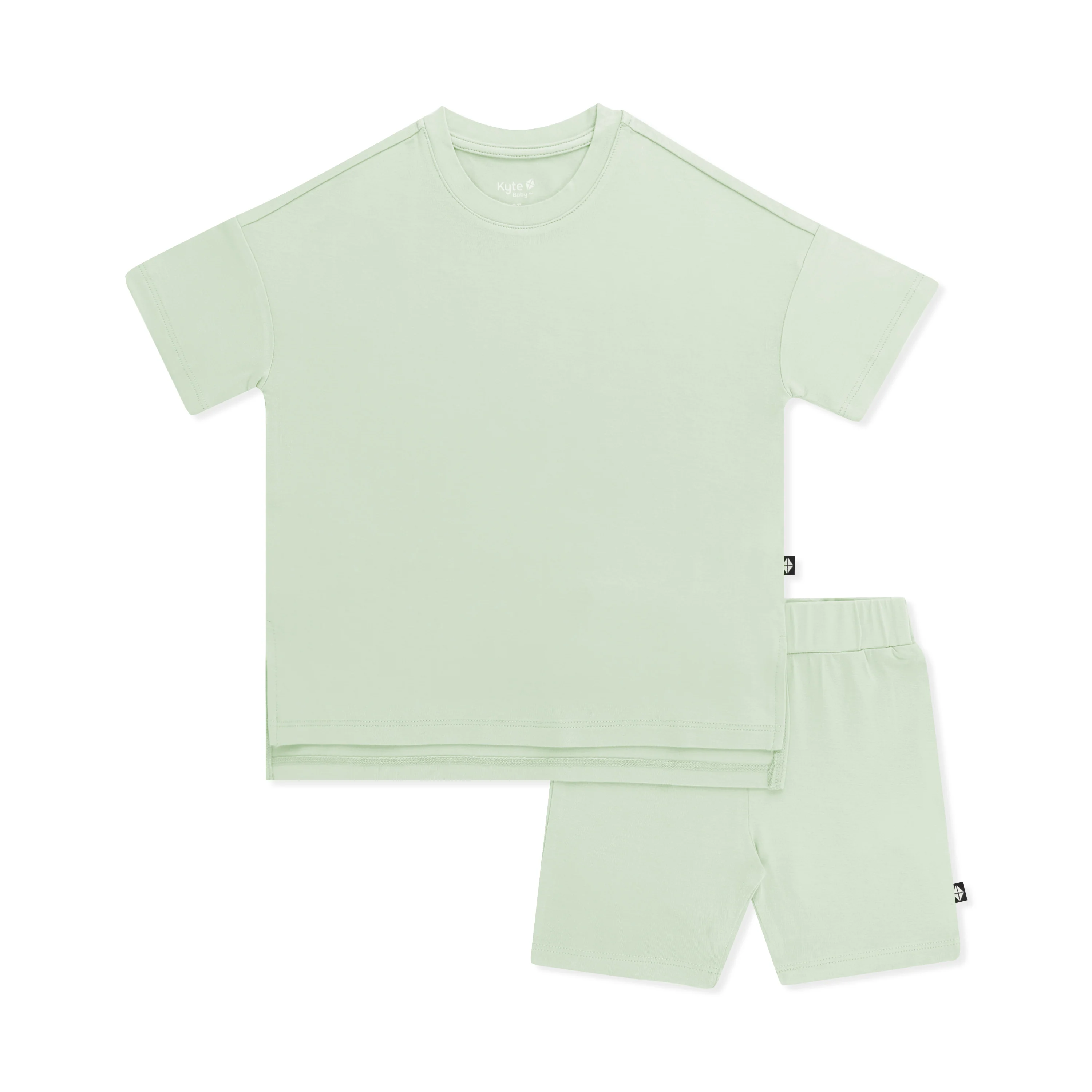 Toddler Biker Short Set in Basil - Image 2