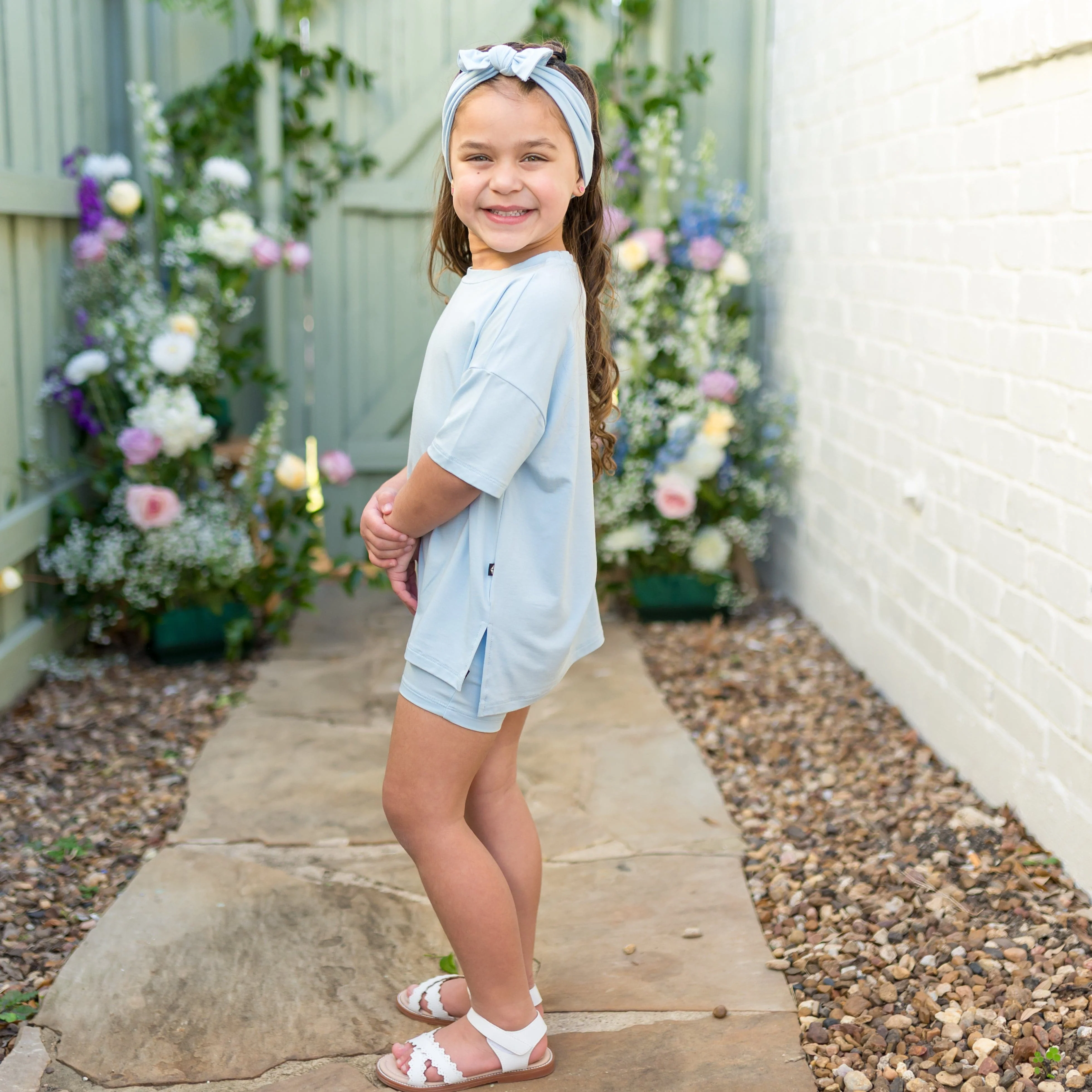 Toddler Biker Short Set in Breeze - Image 4