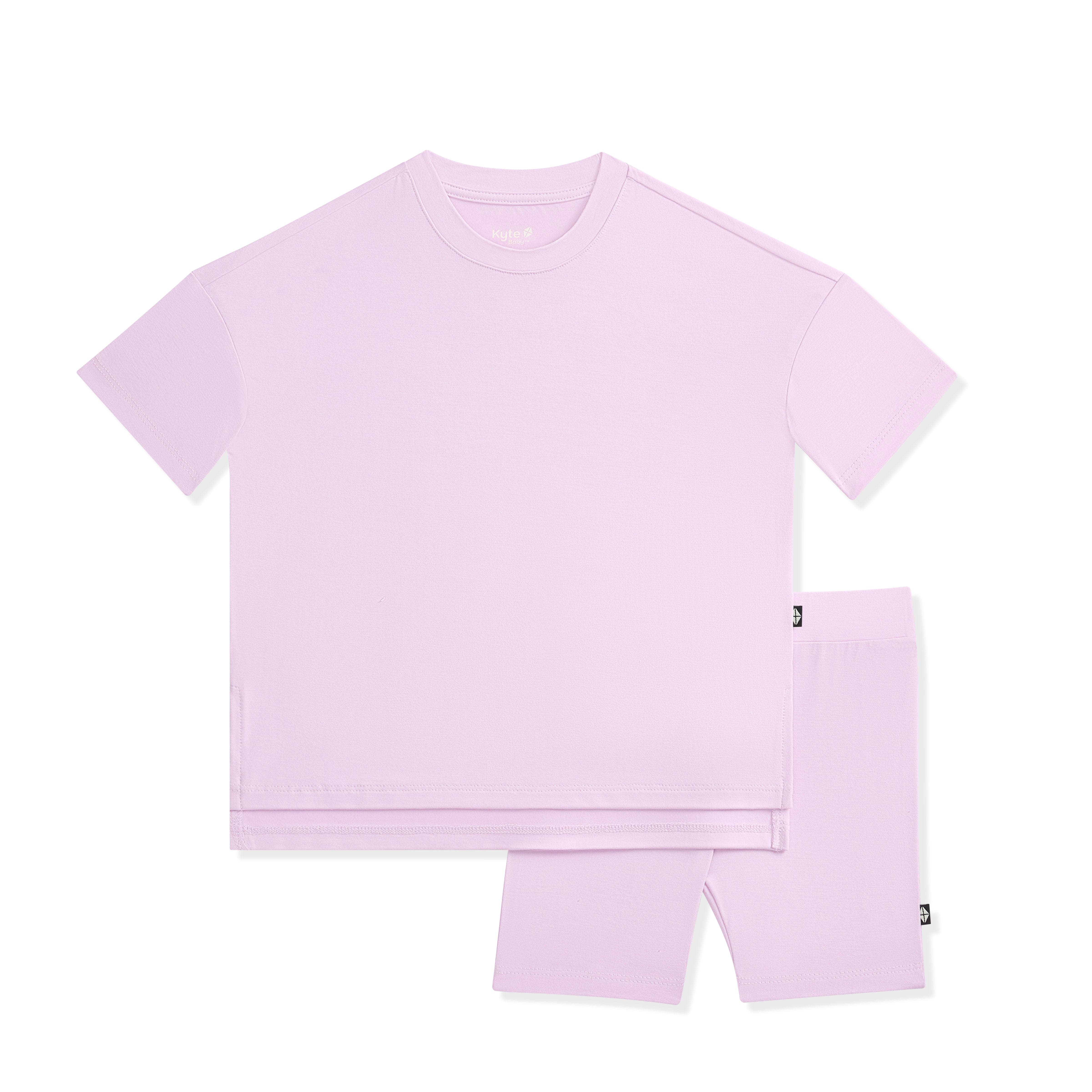 Toddler Biker Short Set in Thistle - Image 2