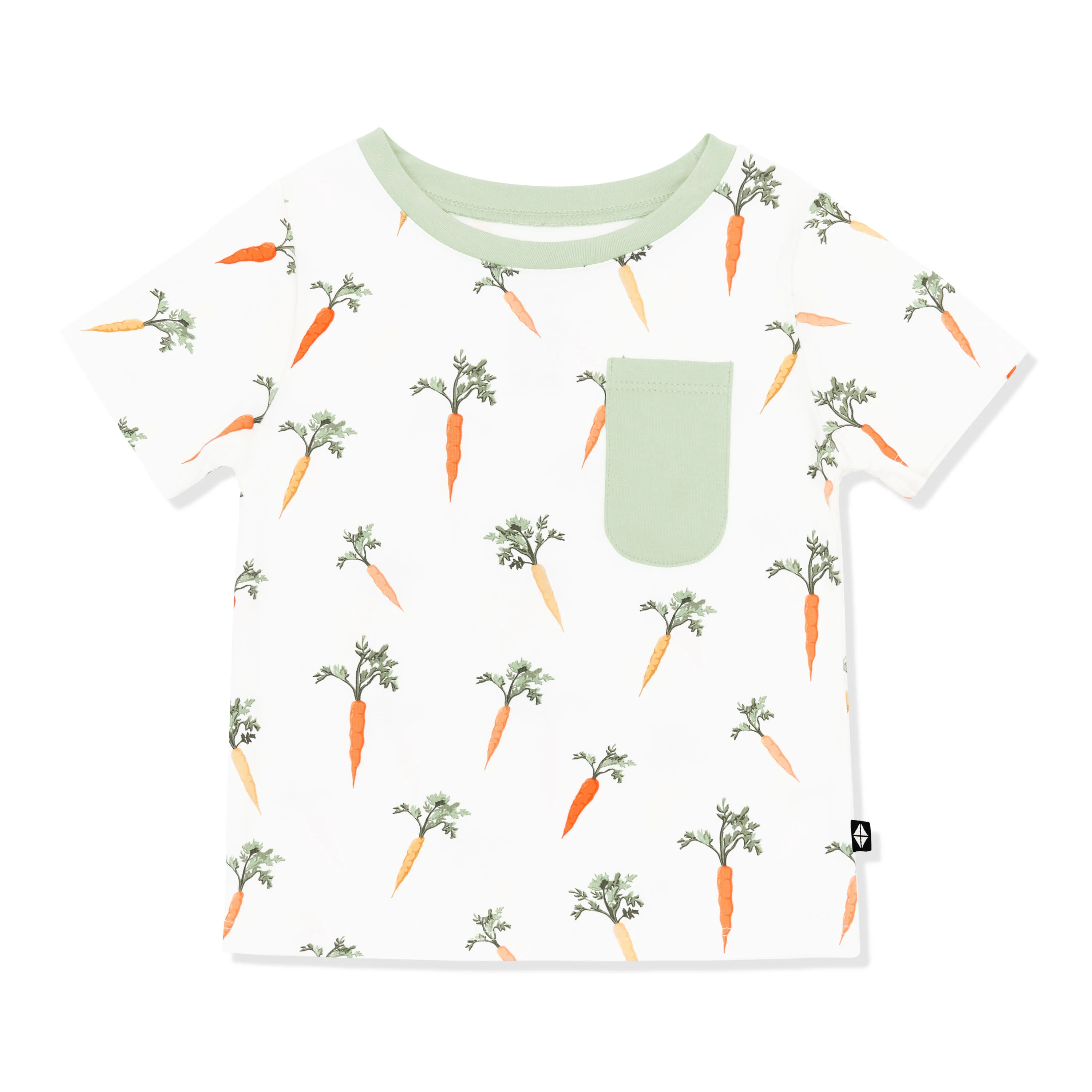 Toddler Crew Neck Tee in Carrot - Image 2