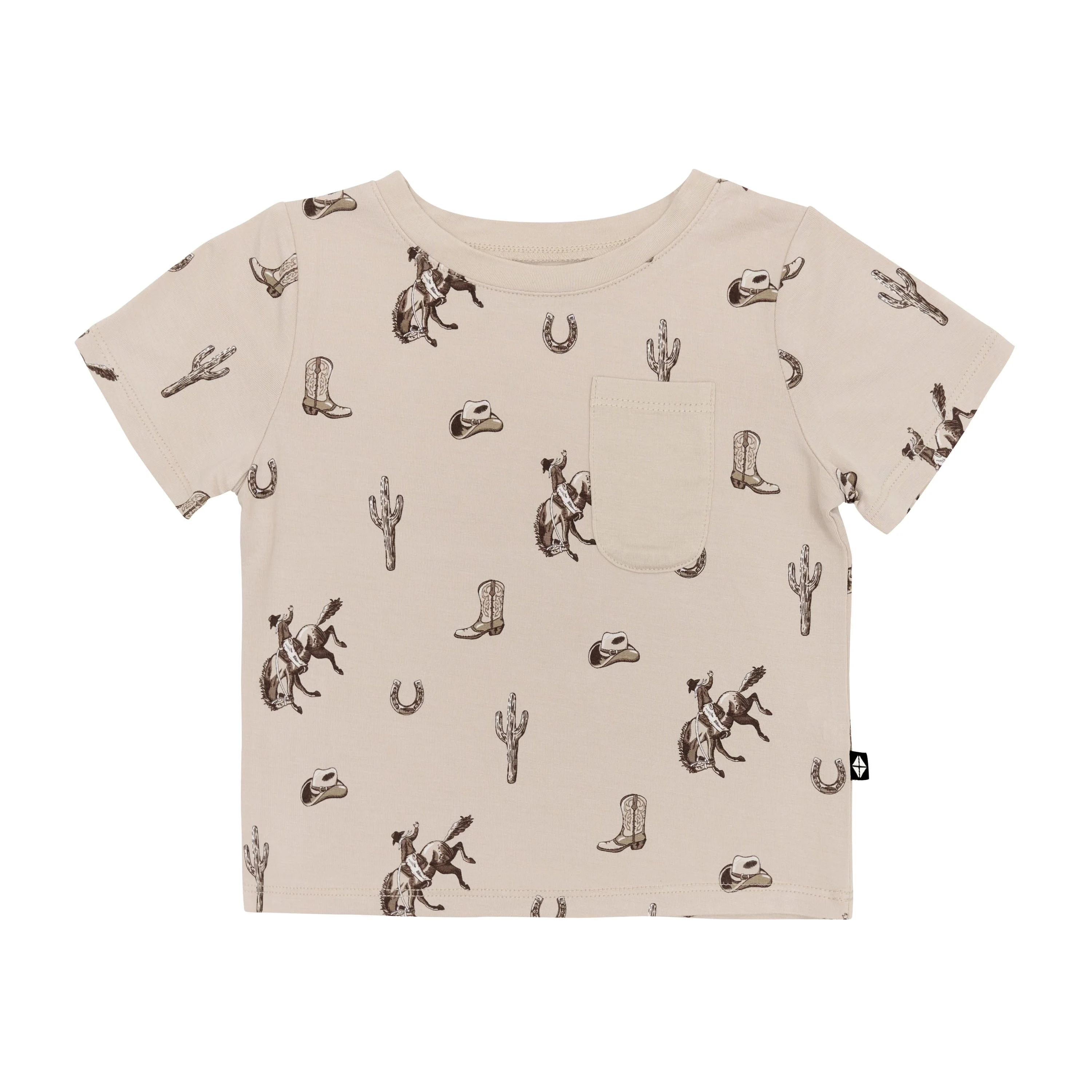 Toddler Crew Neck Tee in Classic Cowboy - Image 2