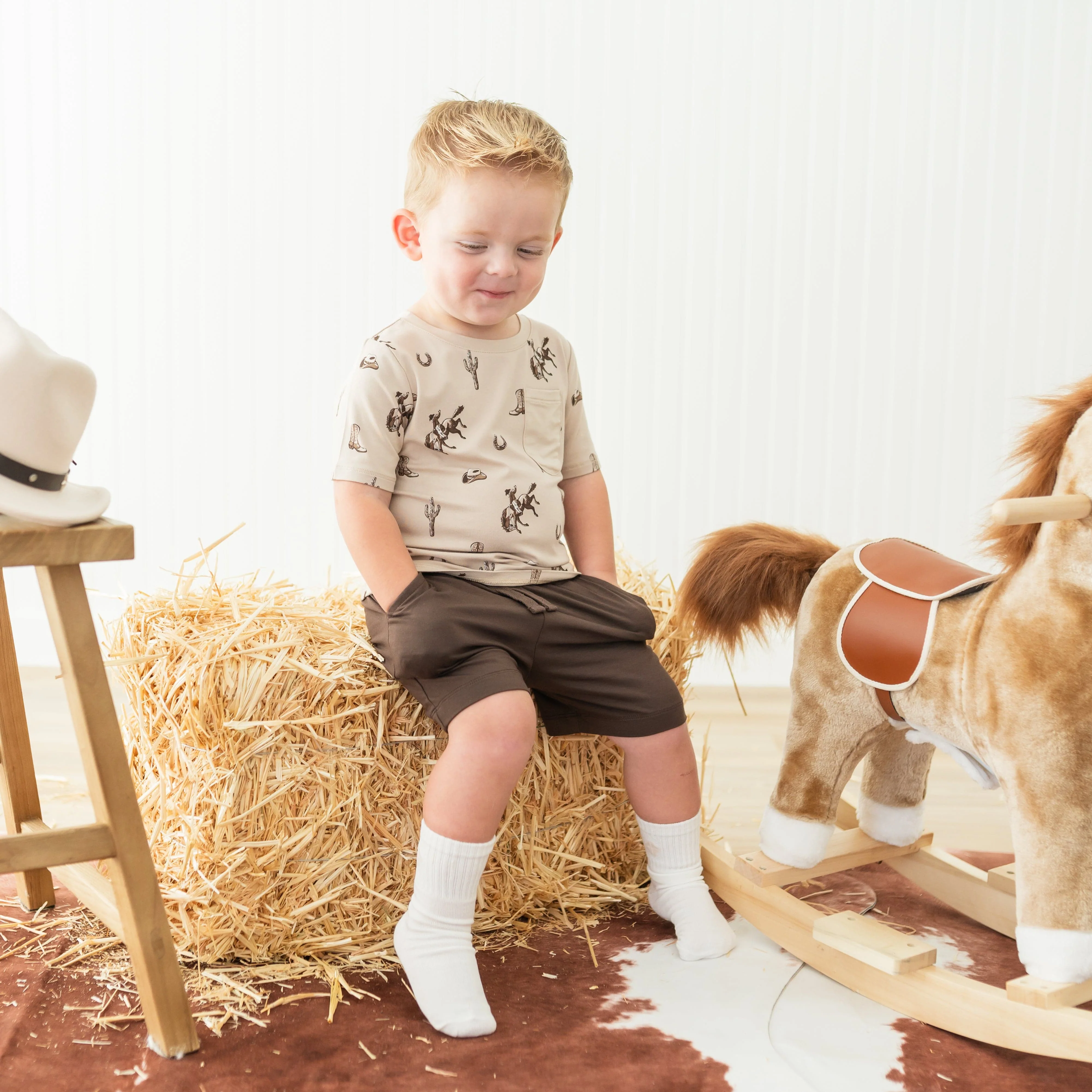 Toddler Crew Neck Tee in Classic Cowboy - Image 3