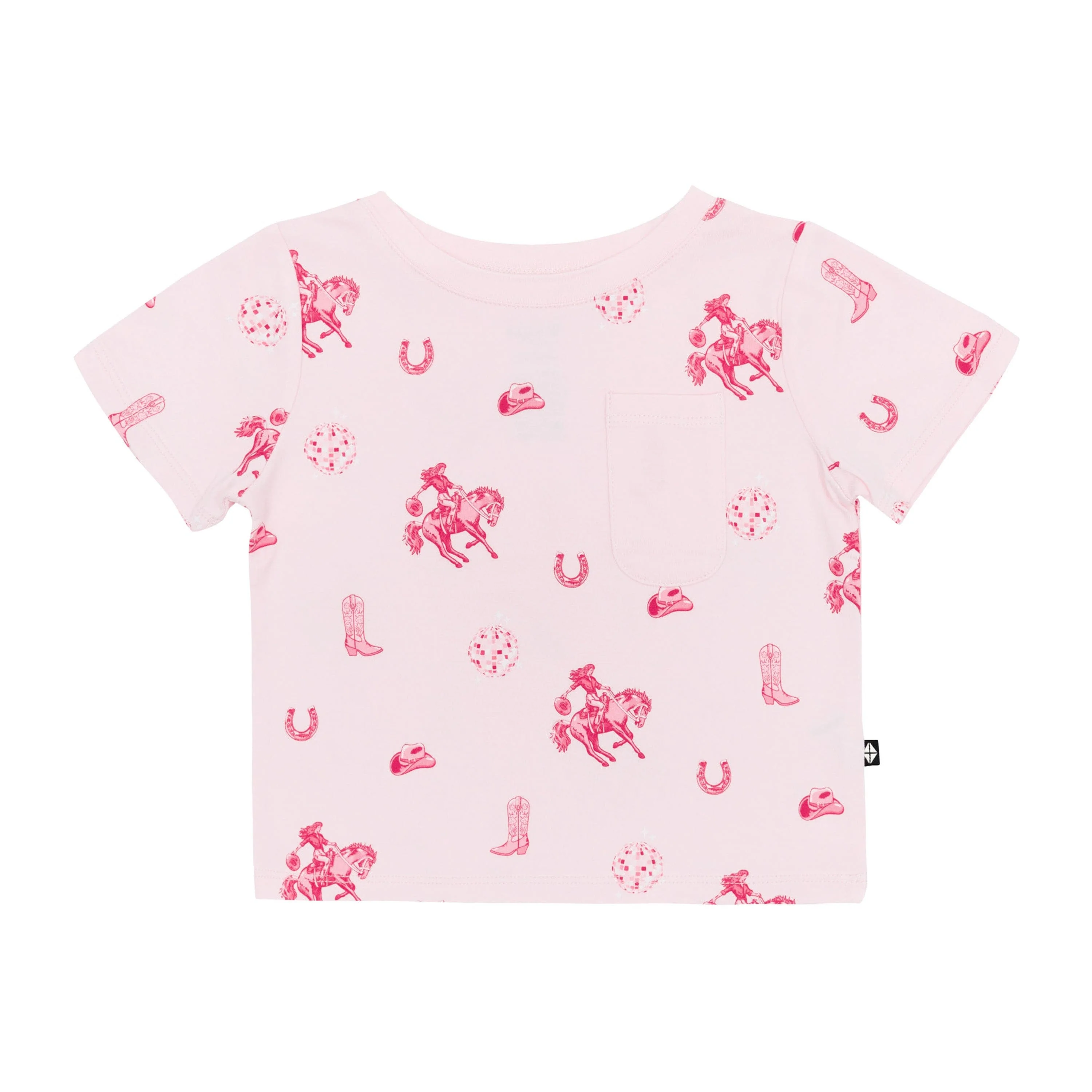 Toddler Crew Neck Tee in Disco Cowgirl - Image 2
