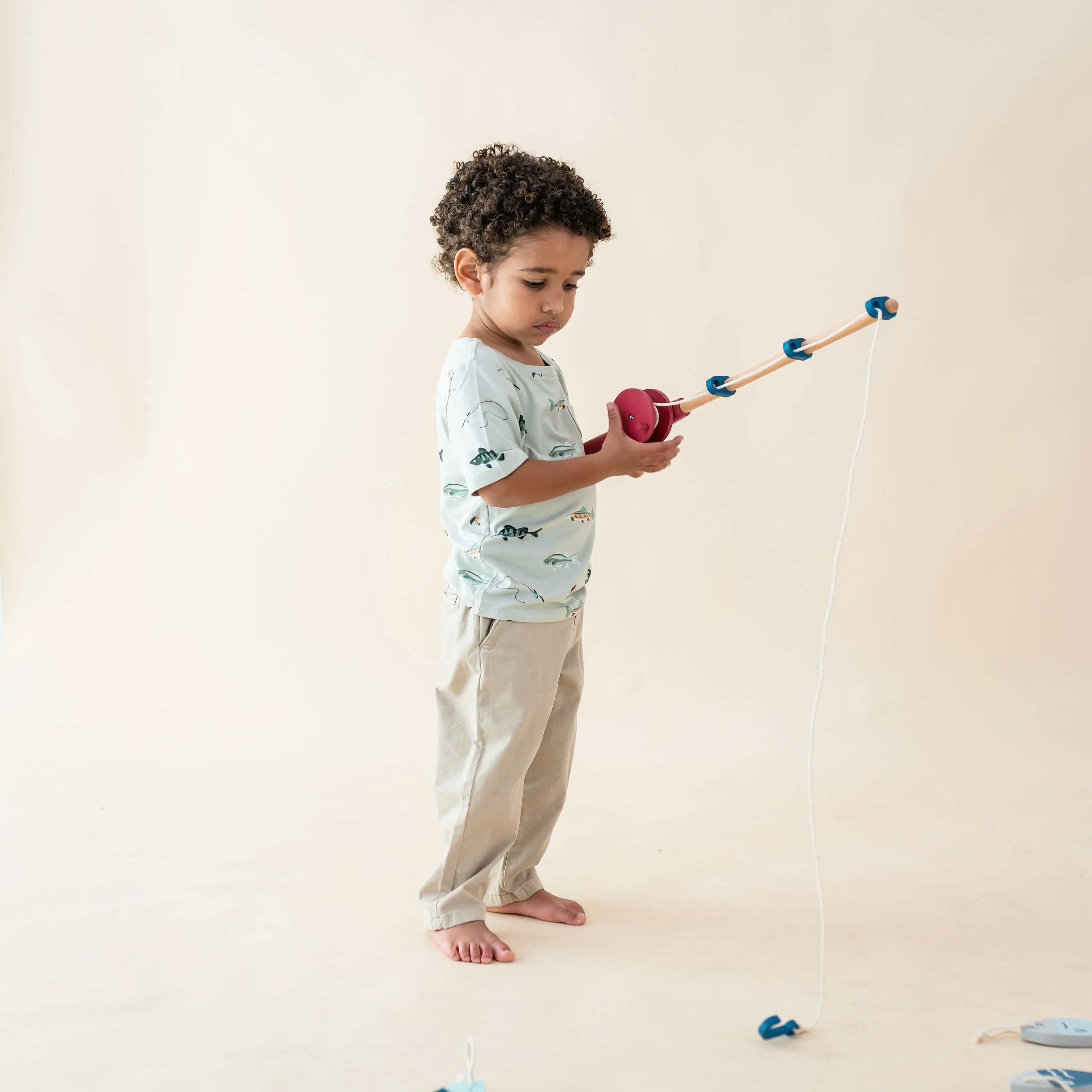 Toddler Crew Neck Tee in Fishing - Image 3