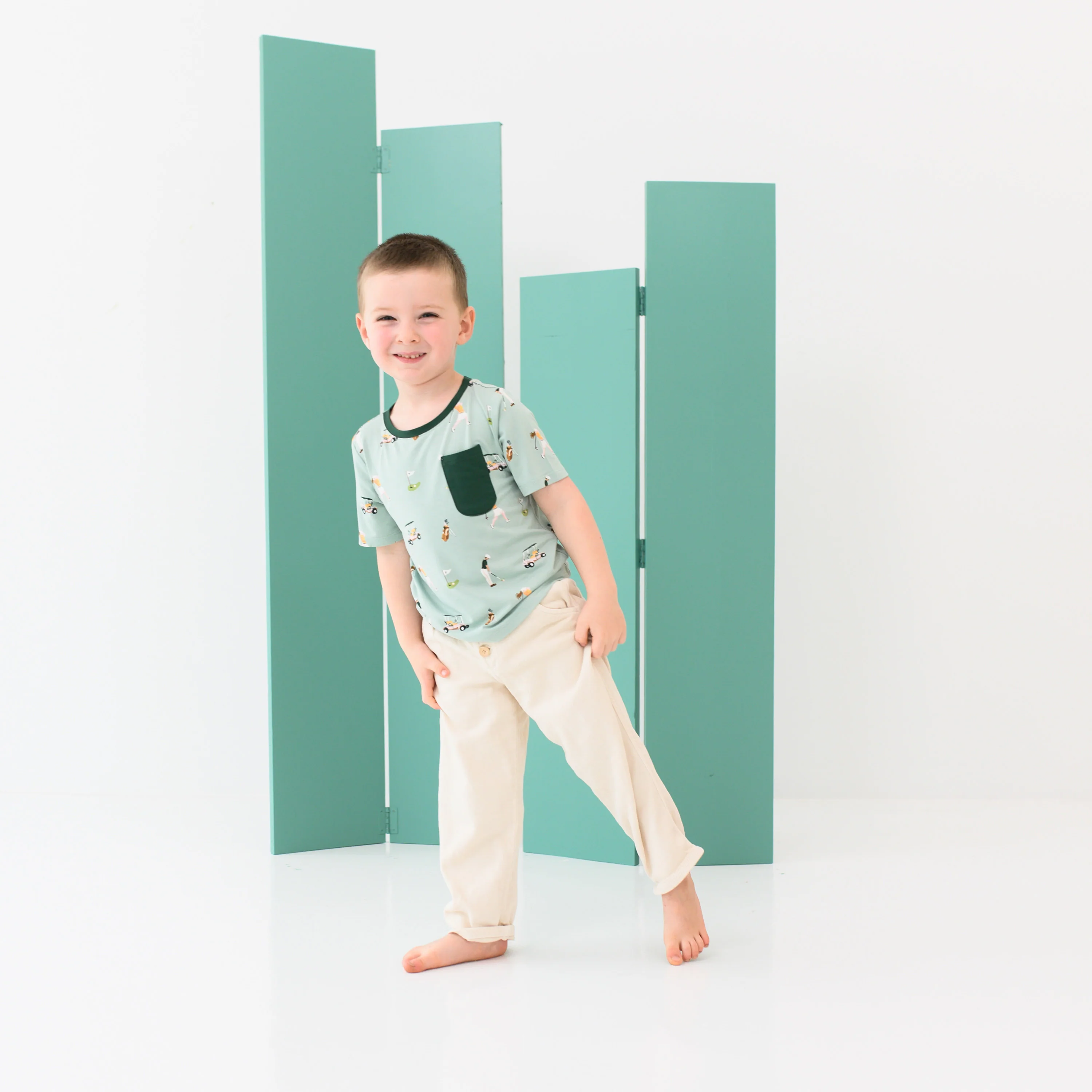 Toddler Crew Neck Tee in Golf - Image 3