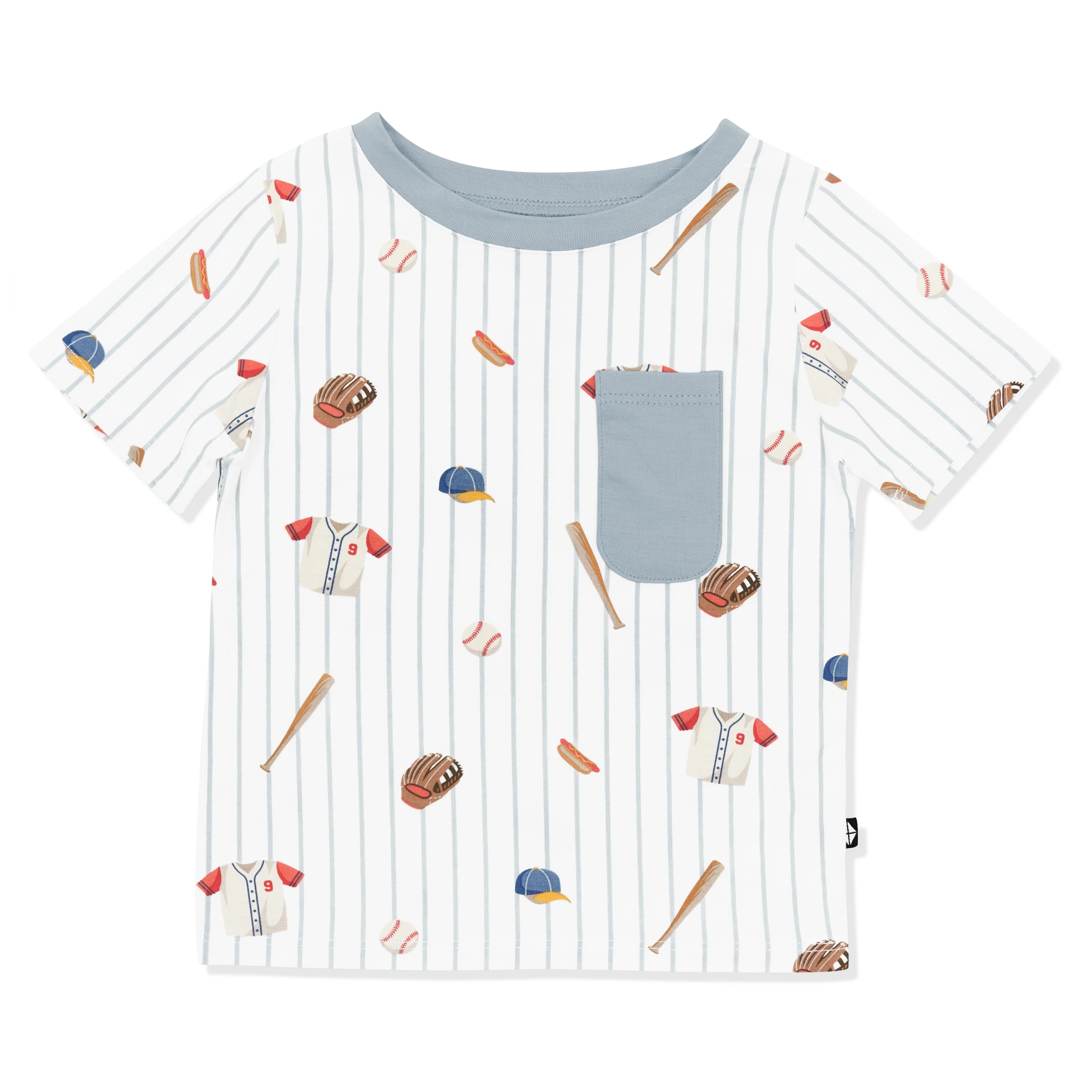 Toddler Crew Neck Tee in Home Run - Image 2