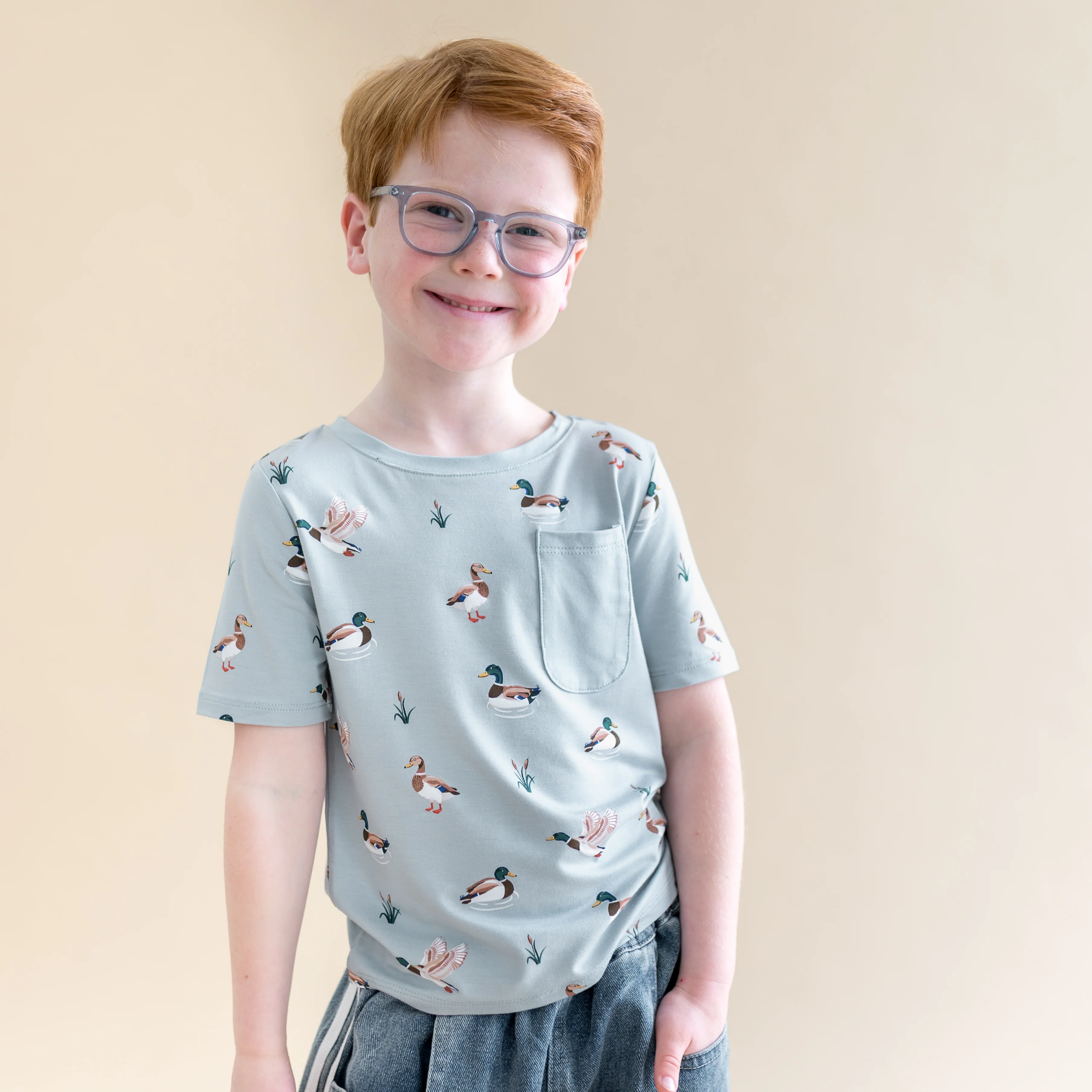 Toddler Crew Neck Tee in Mallard Duck - Image 3