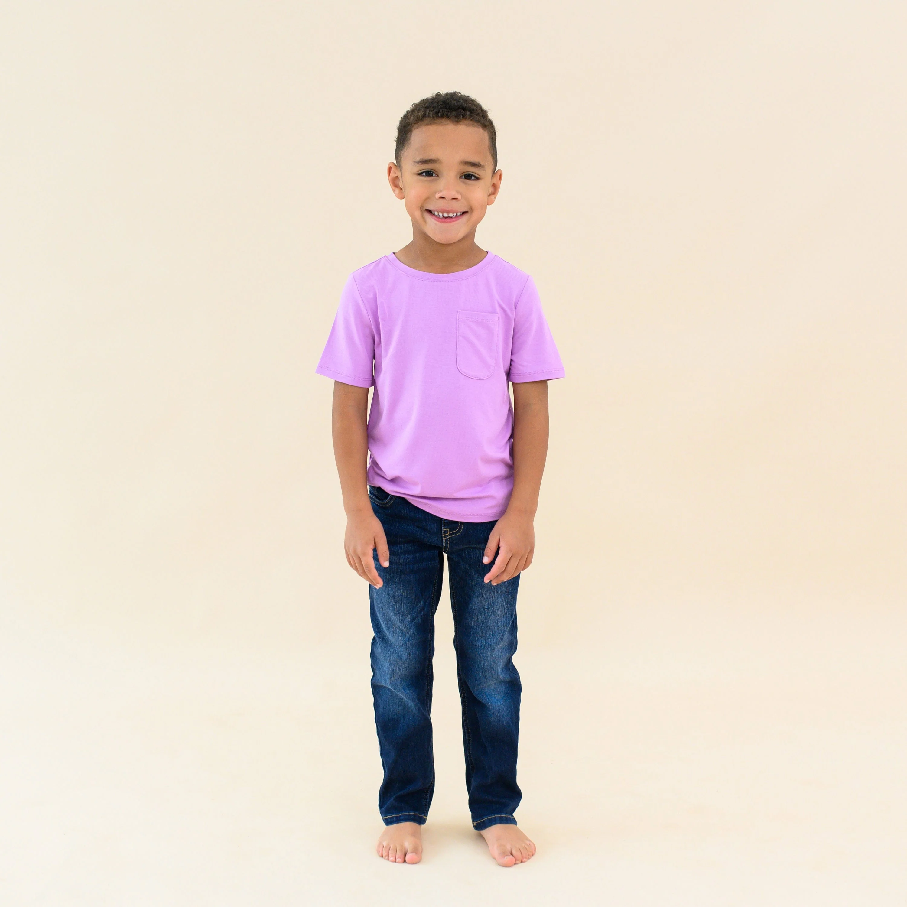 Toddler Crew Neck Tee in Poi - Image 3