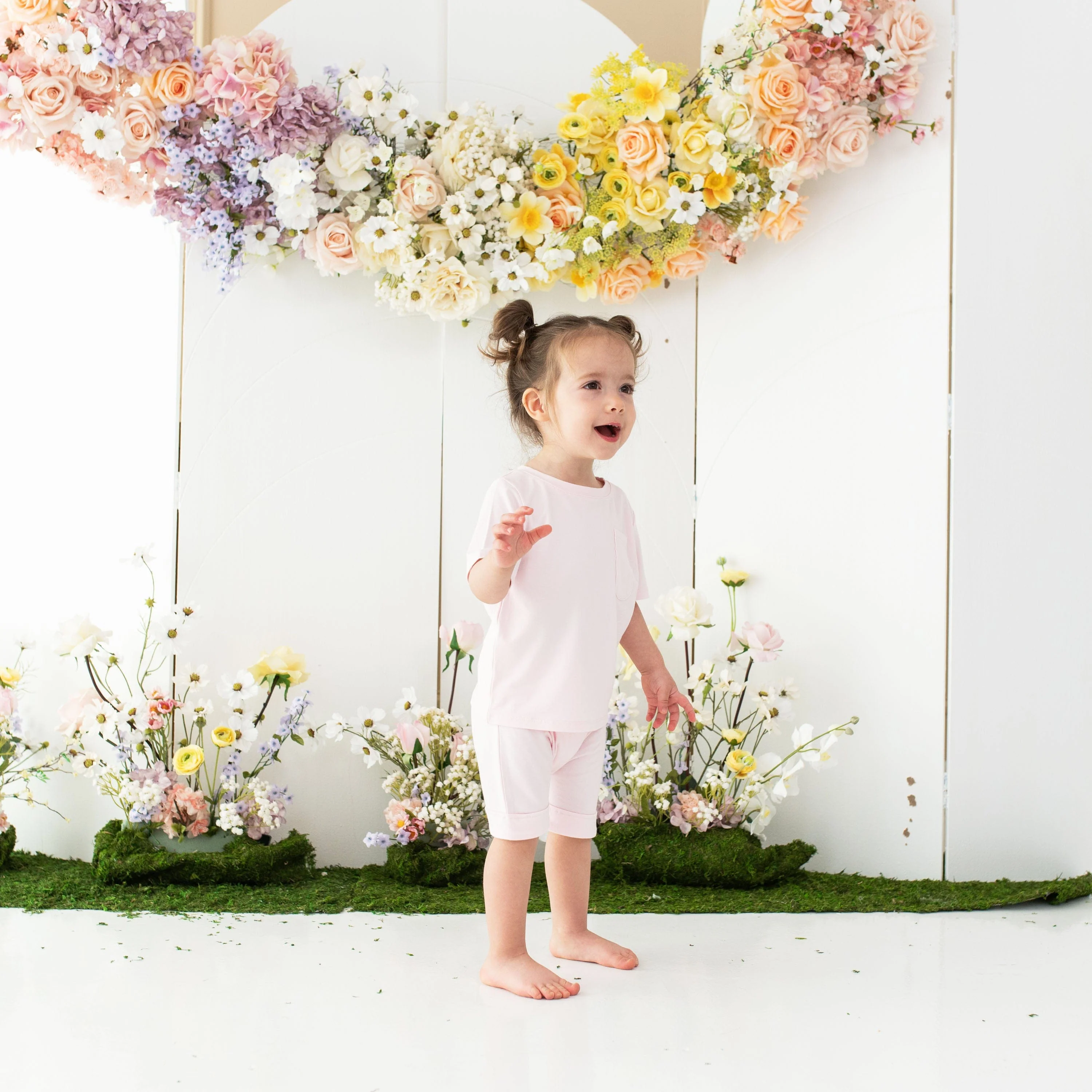 Toddler Crew Neck Tee in Sakura - Image 3