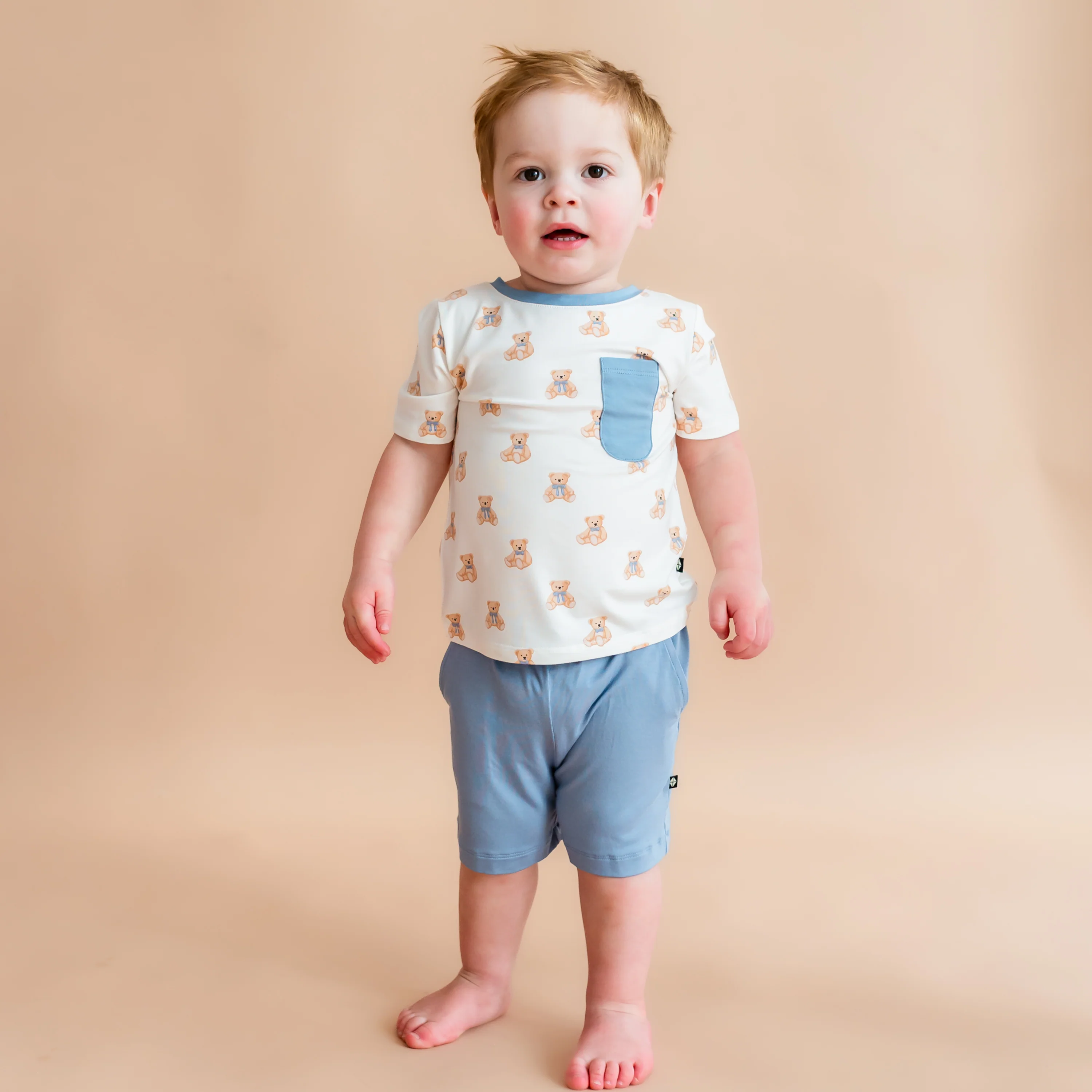Toddler Crew Neck Tee in Teddy Bear - Image 4