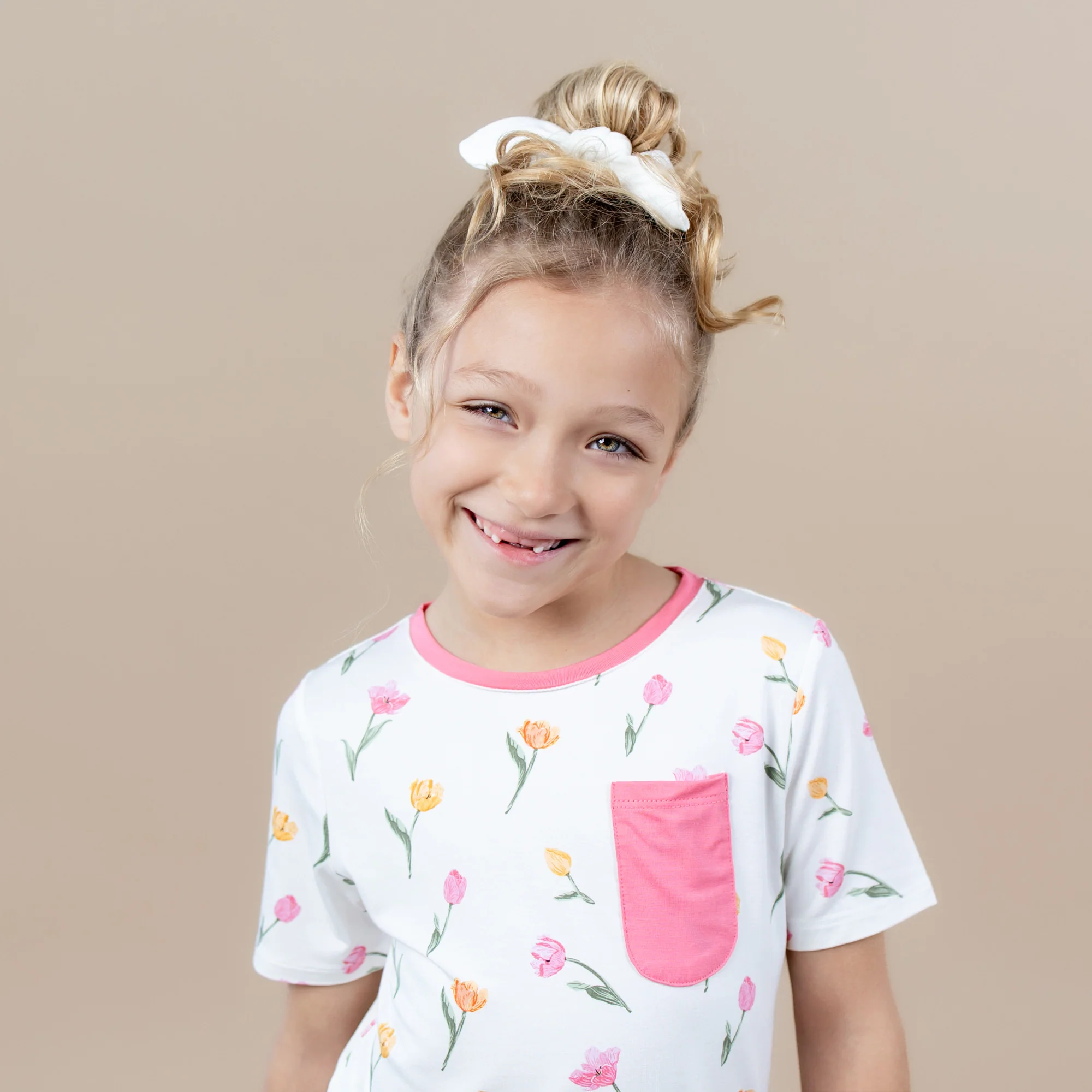 Toddler Crew Neck Tee in Tulip - Image 3