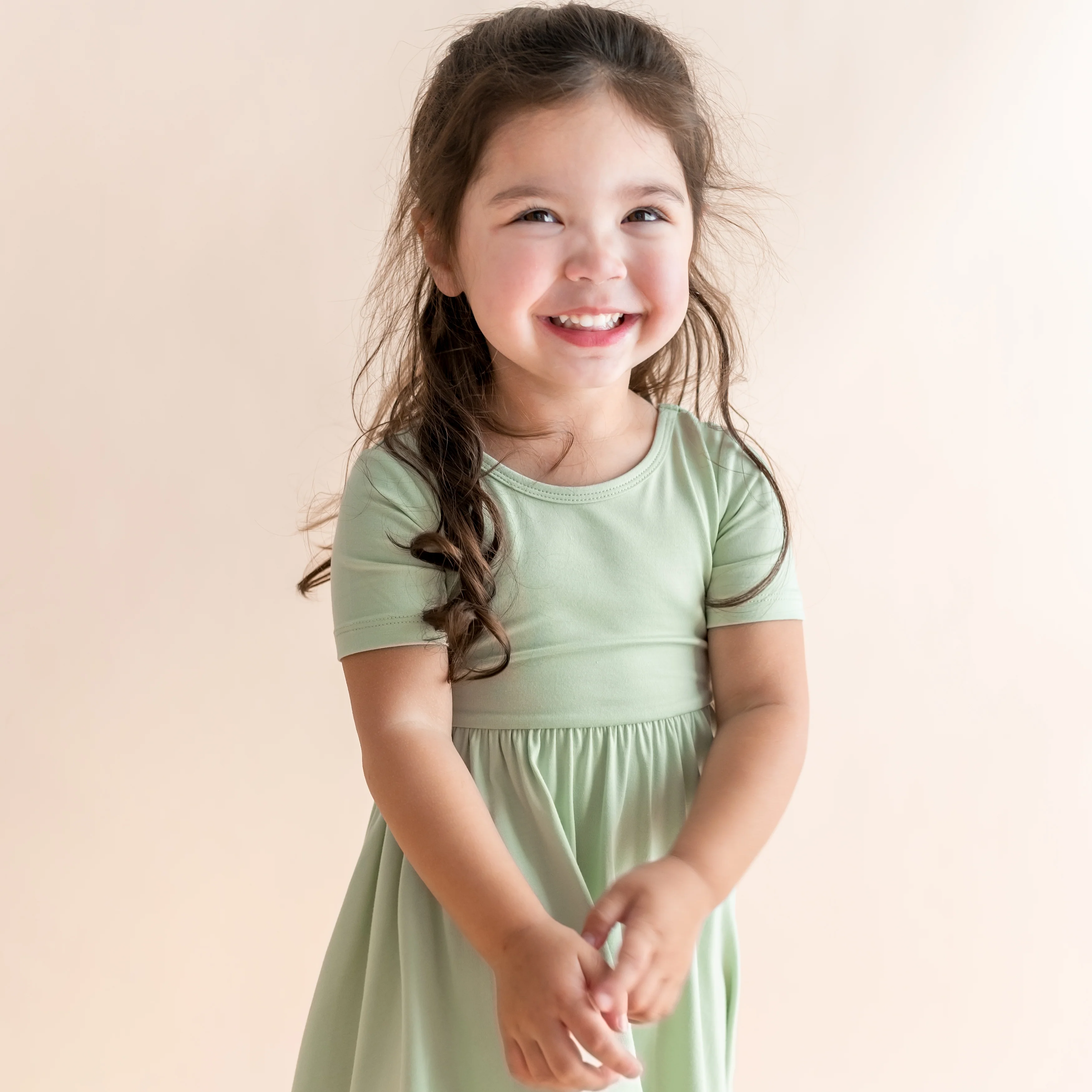 Twirl Dress in Basil - Image 4