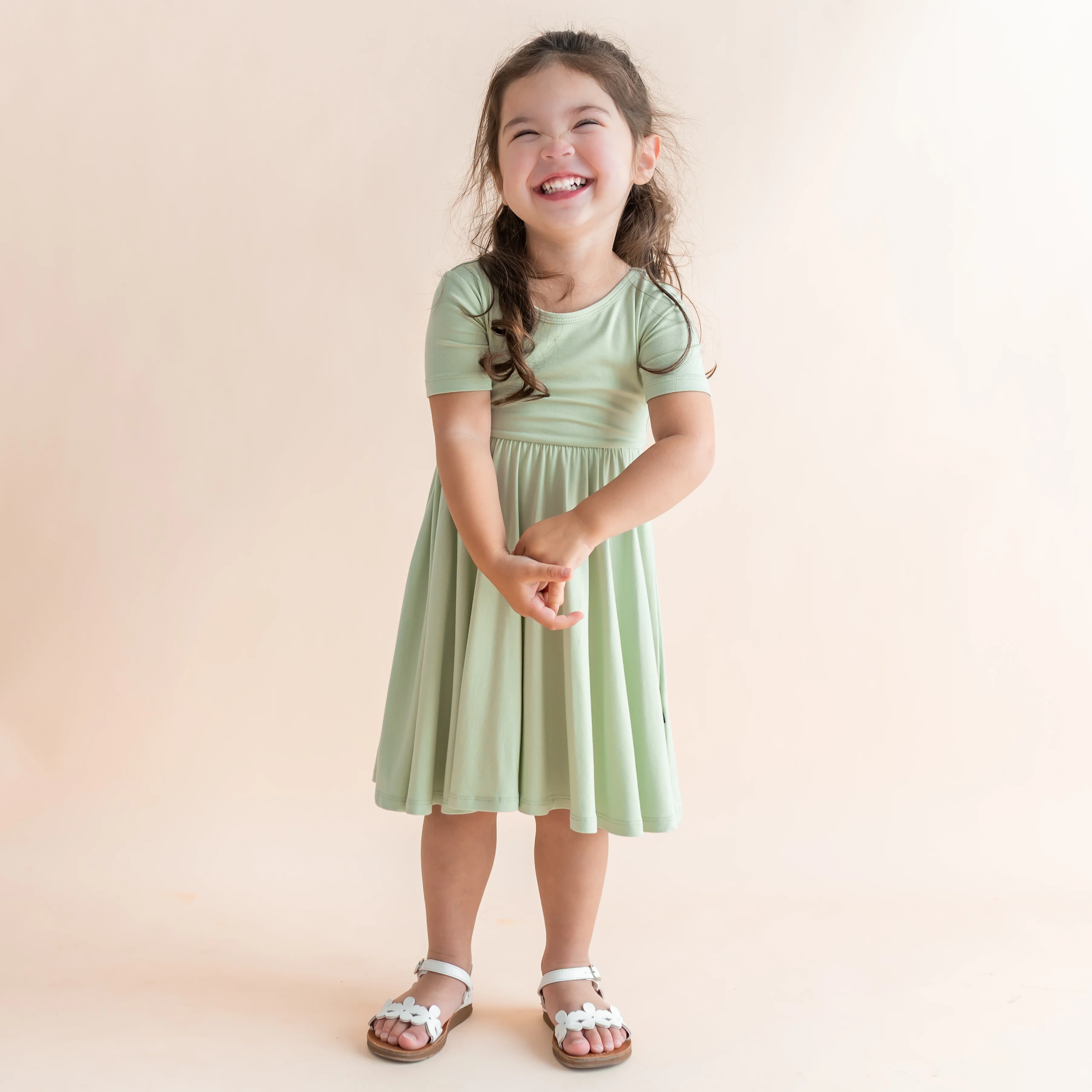 Twirl Dress in Basil - Image 5