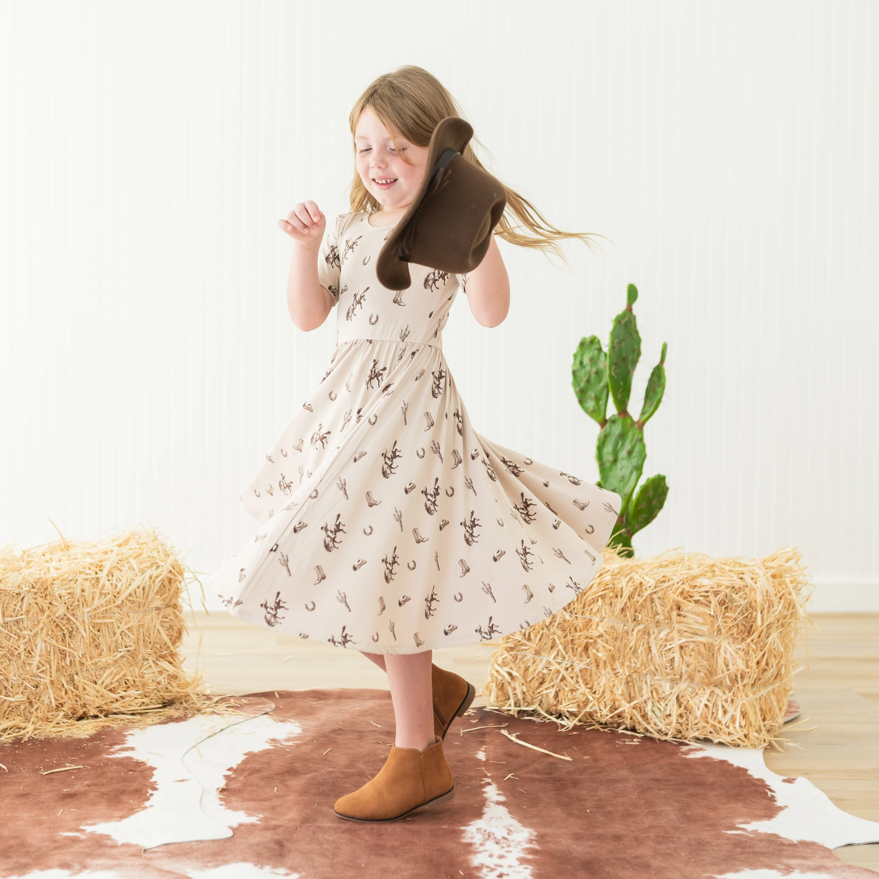 Twirl Dress in Classic Cowboy - Image 3