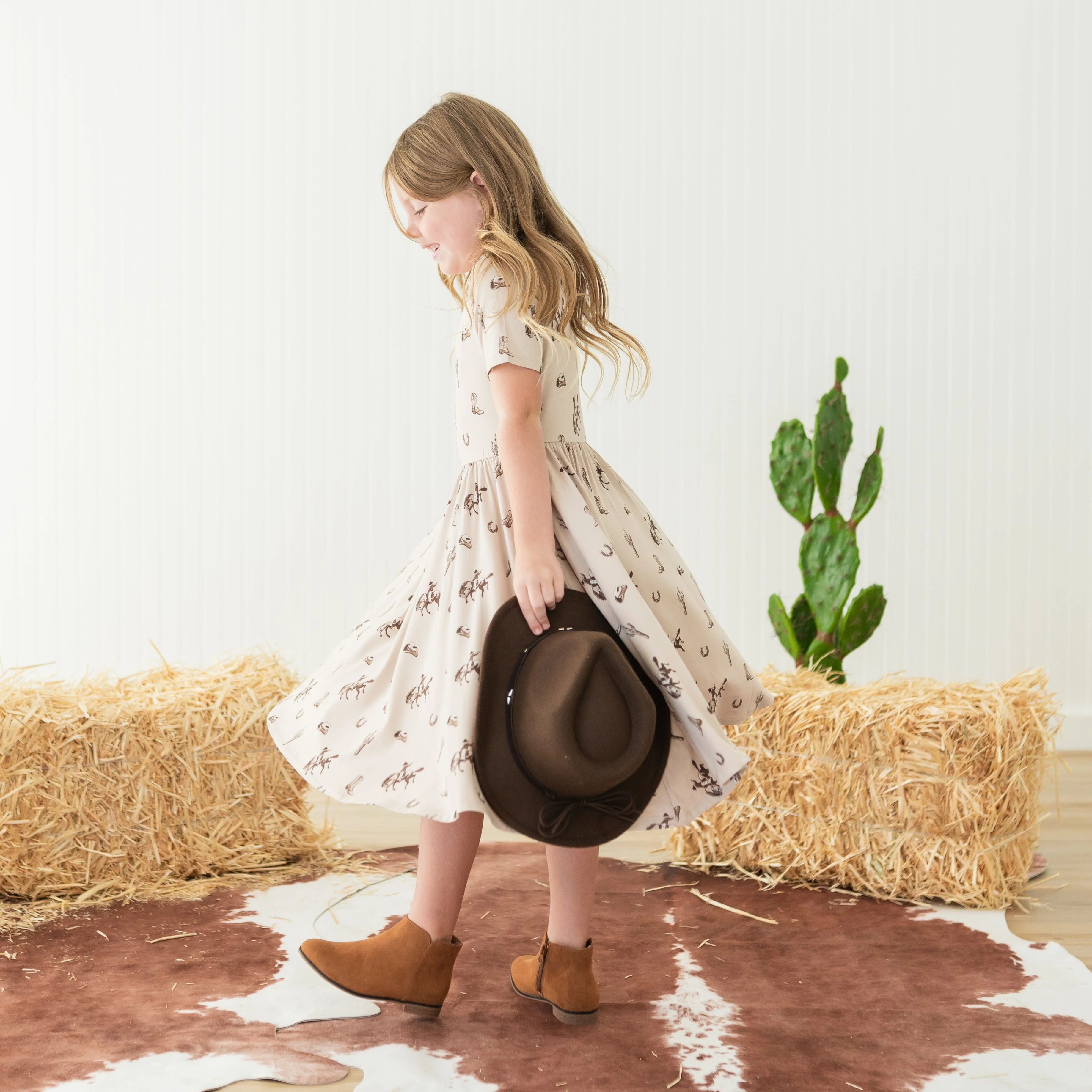Twirl Dress in Classic Cowboy - Image 4