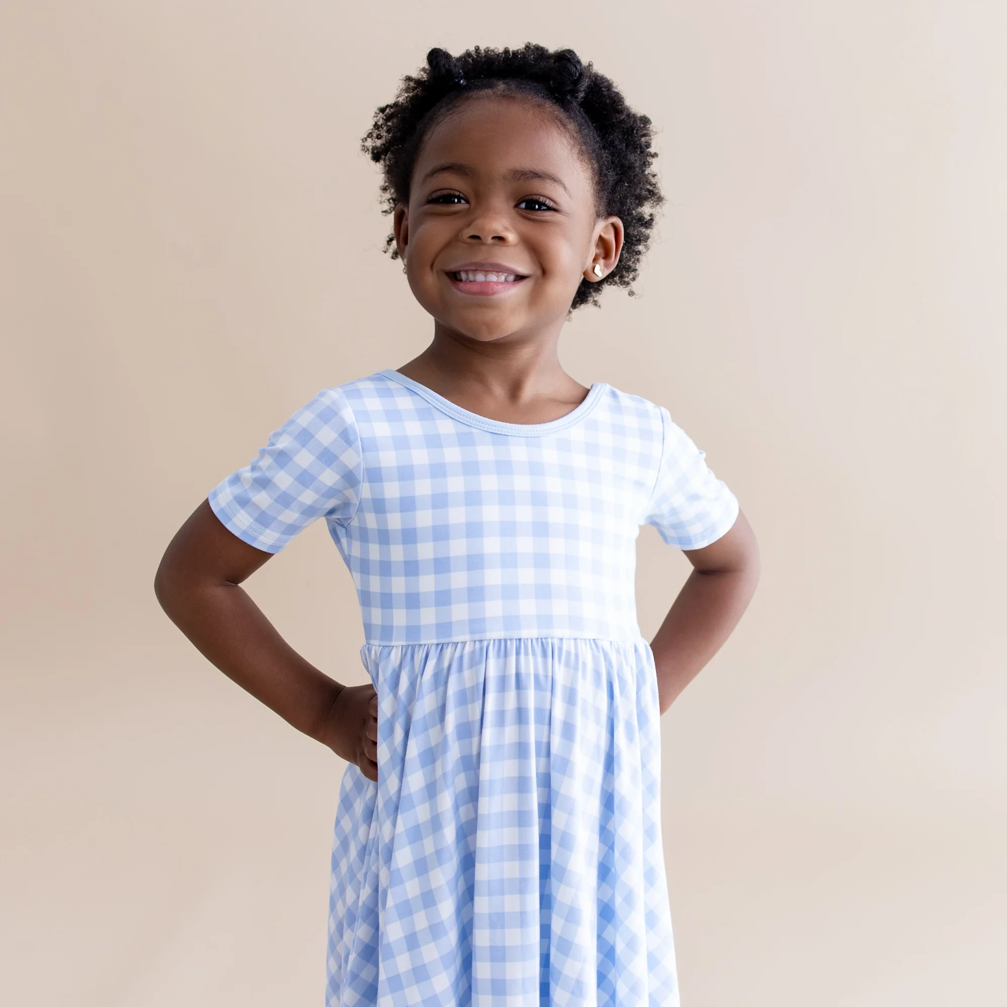 Twirl Dress in Gingham Breeze - Image 4