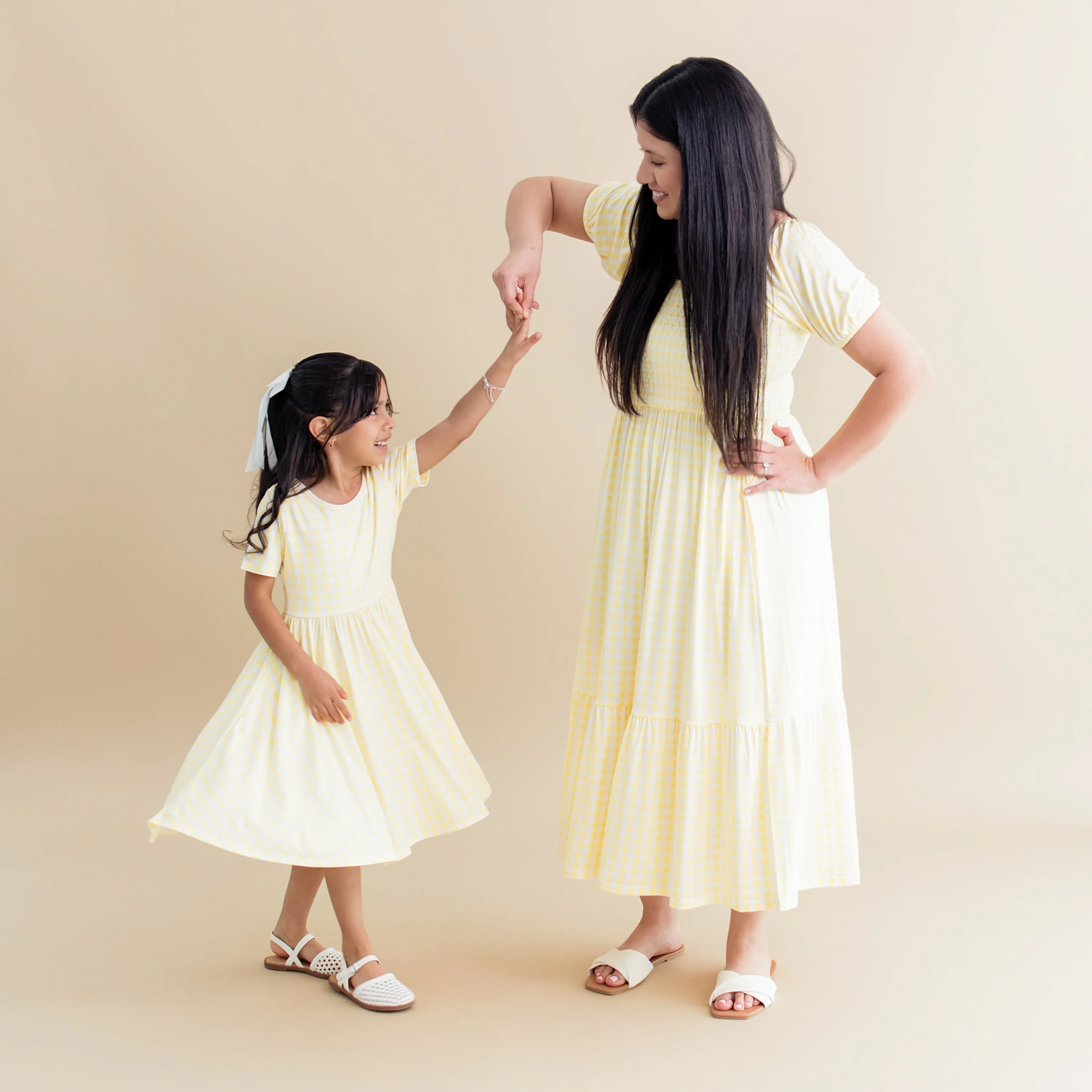 Twirl Dress in Gingham Chamomile - Image 4