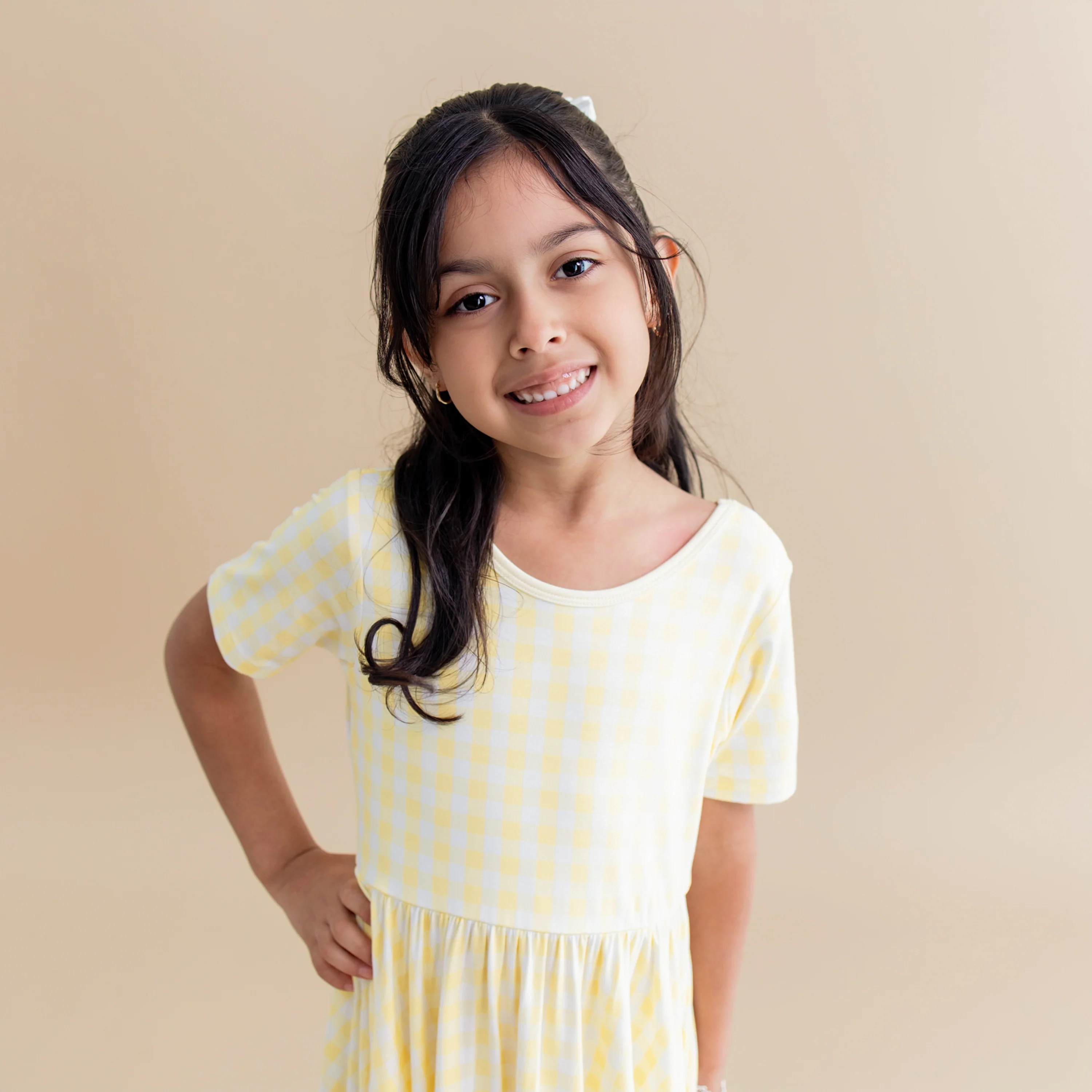 Twirl Dress in Gingham Chamomile - Image 5