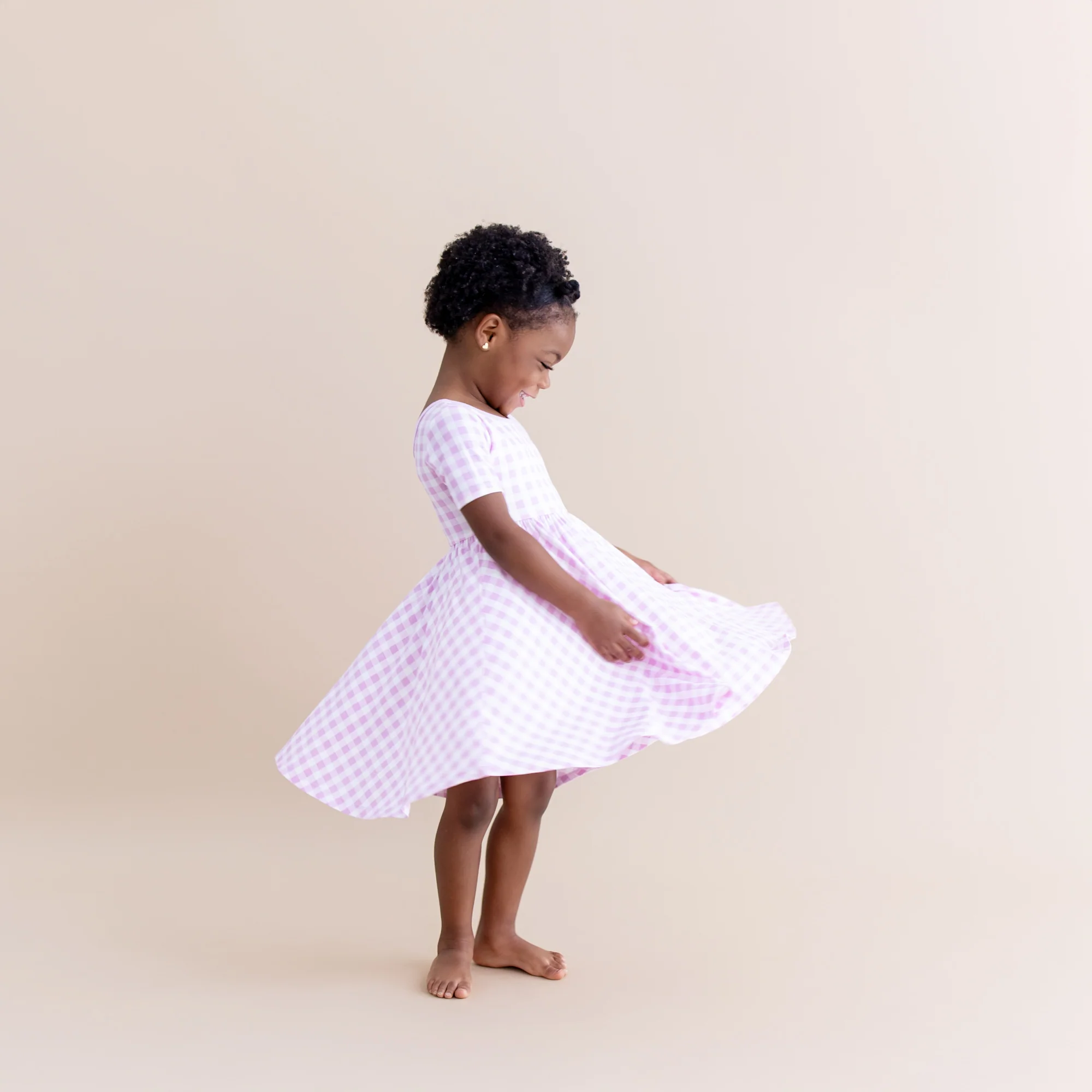 Twirl Dress in Gingham Thistle - Image 4