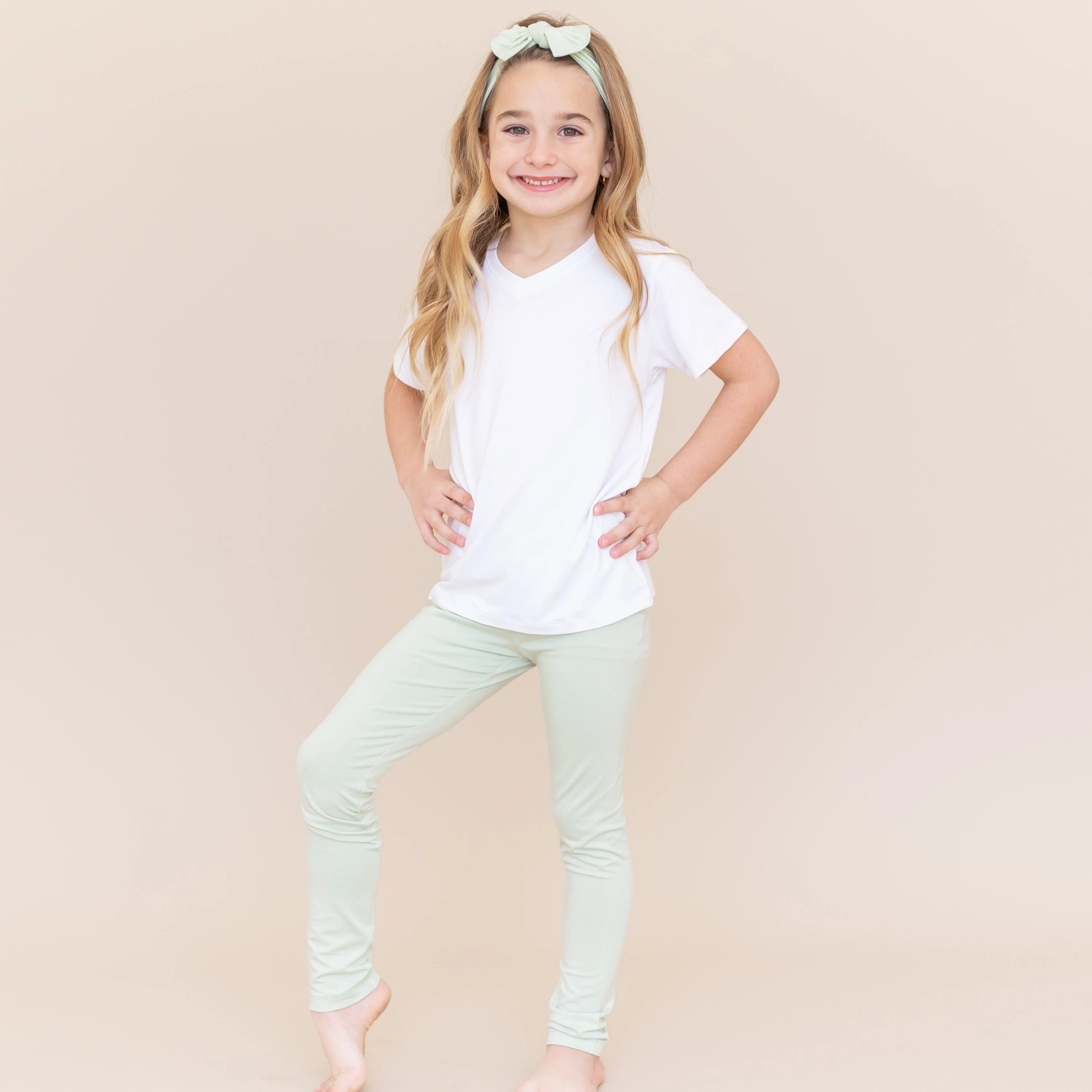 Toddler Leggings in Basil - Image 4