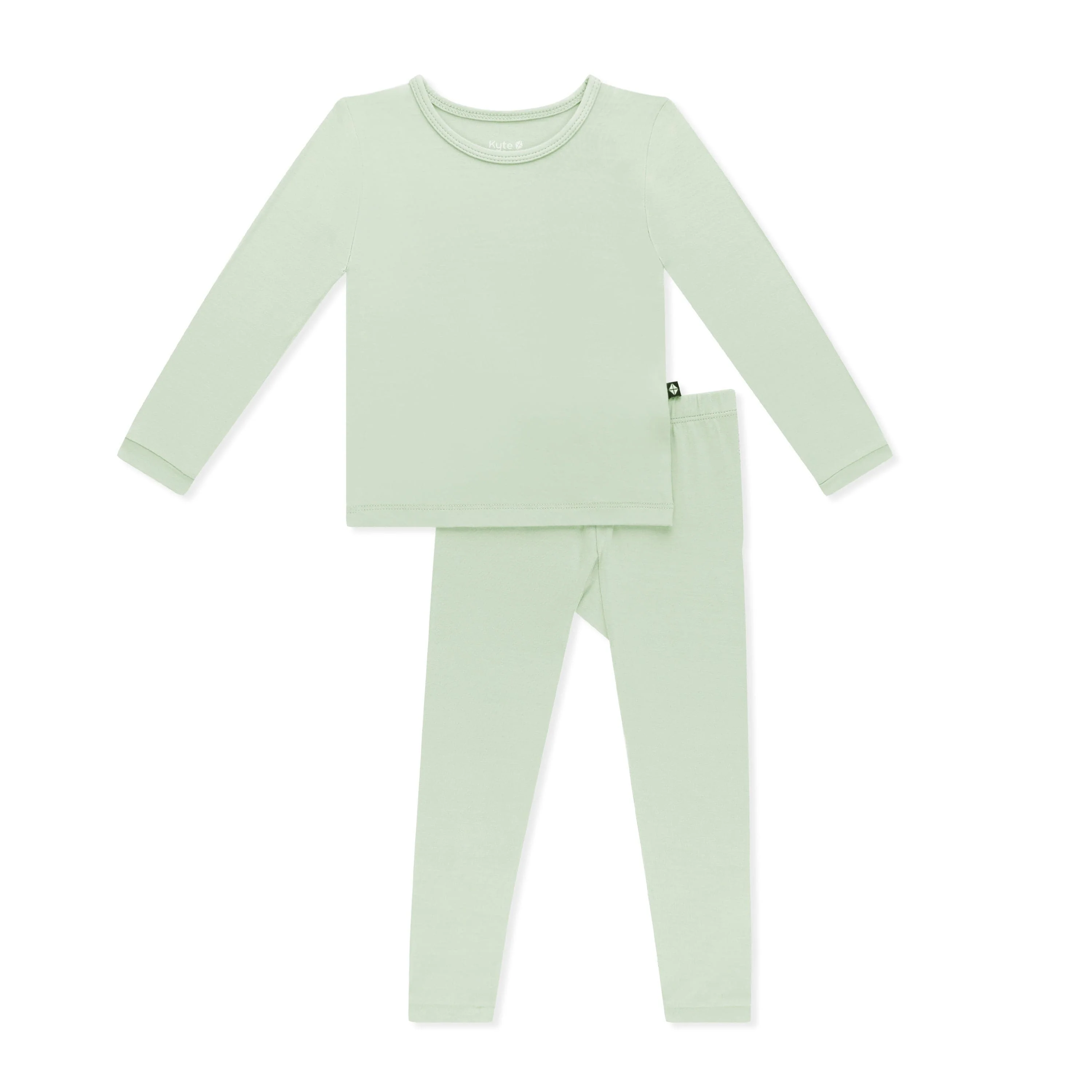 Long Sleeve Pajamas in Basil - Image 2