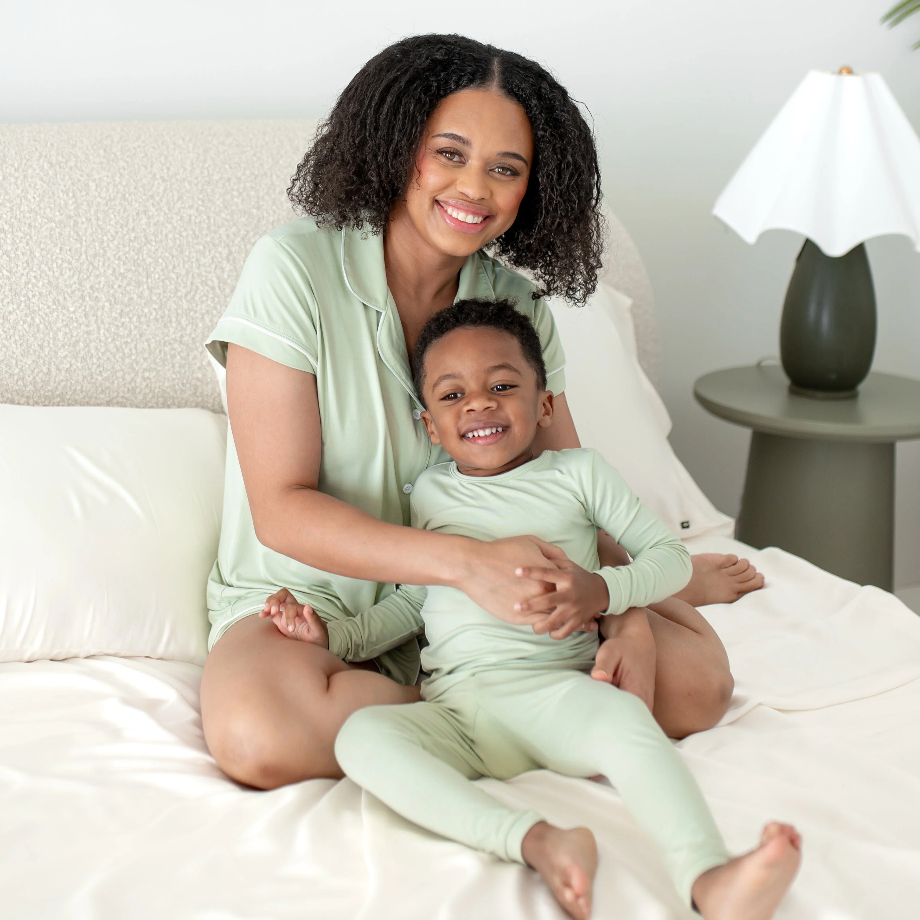 Long Sleeve Pajamas in Basil - Image 3